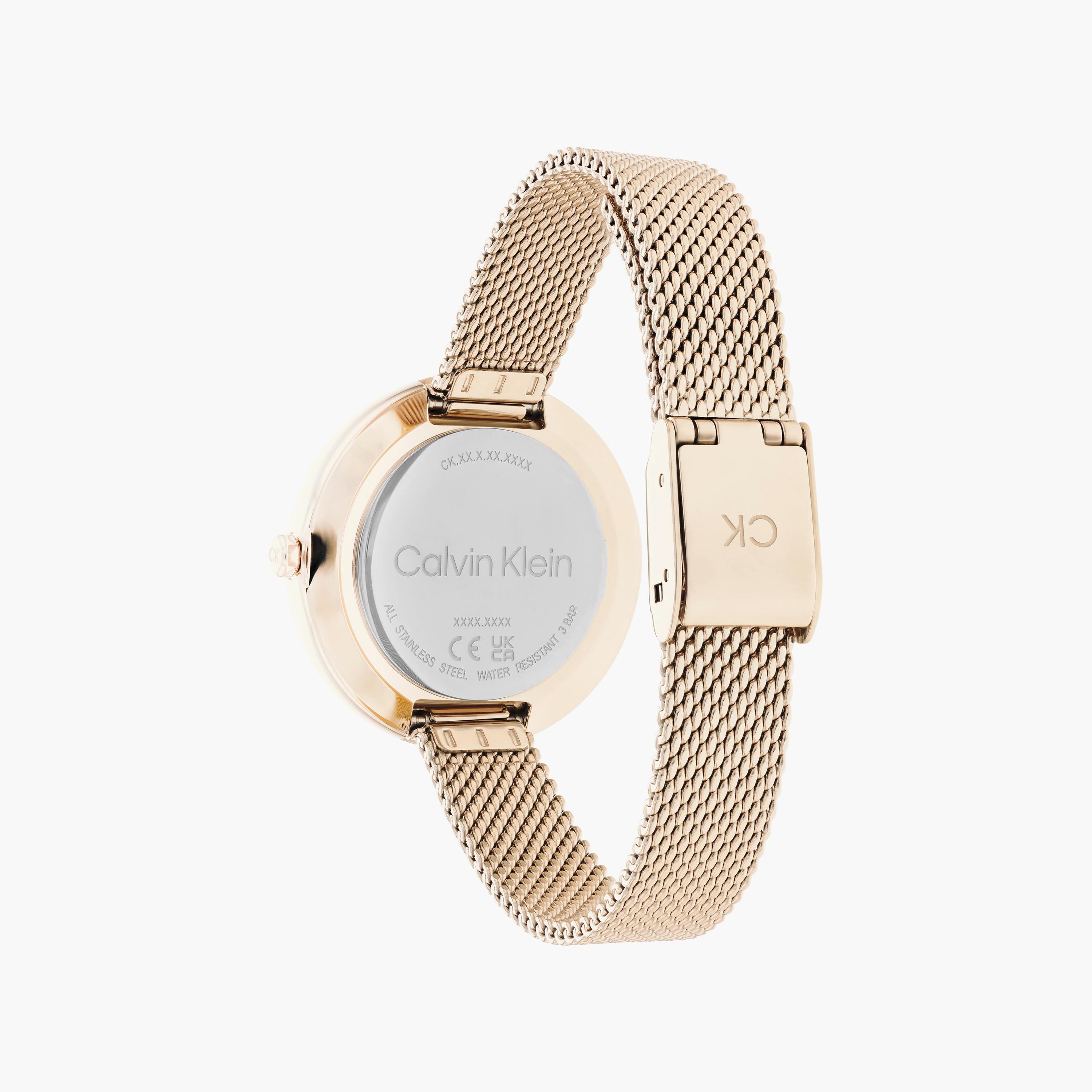 ساعة كالفن كلاين ذو انالوج بسوار ذهبي مع ستانلس ستيل | 25200187-women-watchesandjewellery-watches-image-3