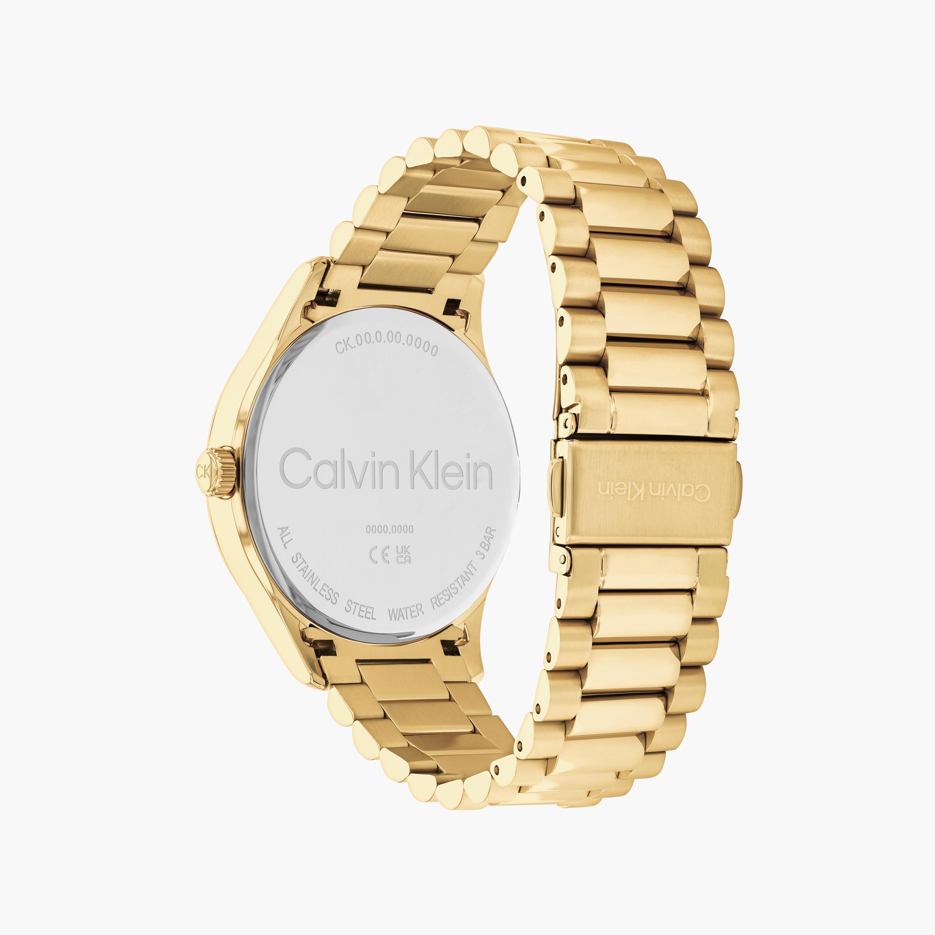 ساعة كالفن كلاين ذو انالوج للجنسين بسوار ذهبي مع ستانلس ستيل | 25200229-men-watchesandjewellery-watches-image-3