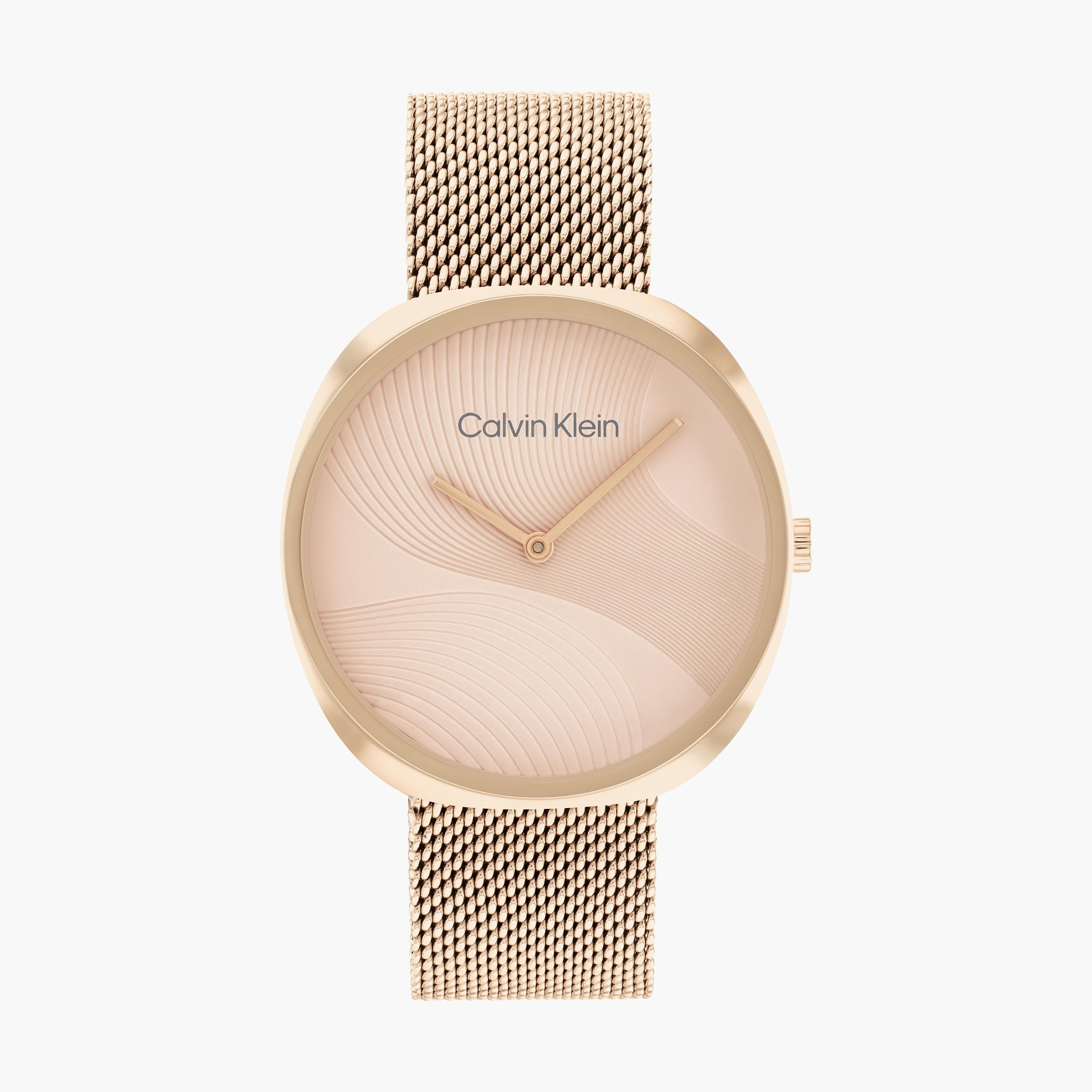 Calvin klein women's on sale watch rose gold