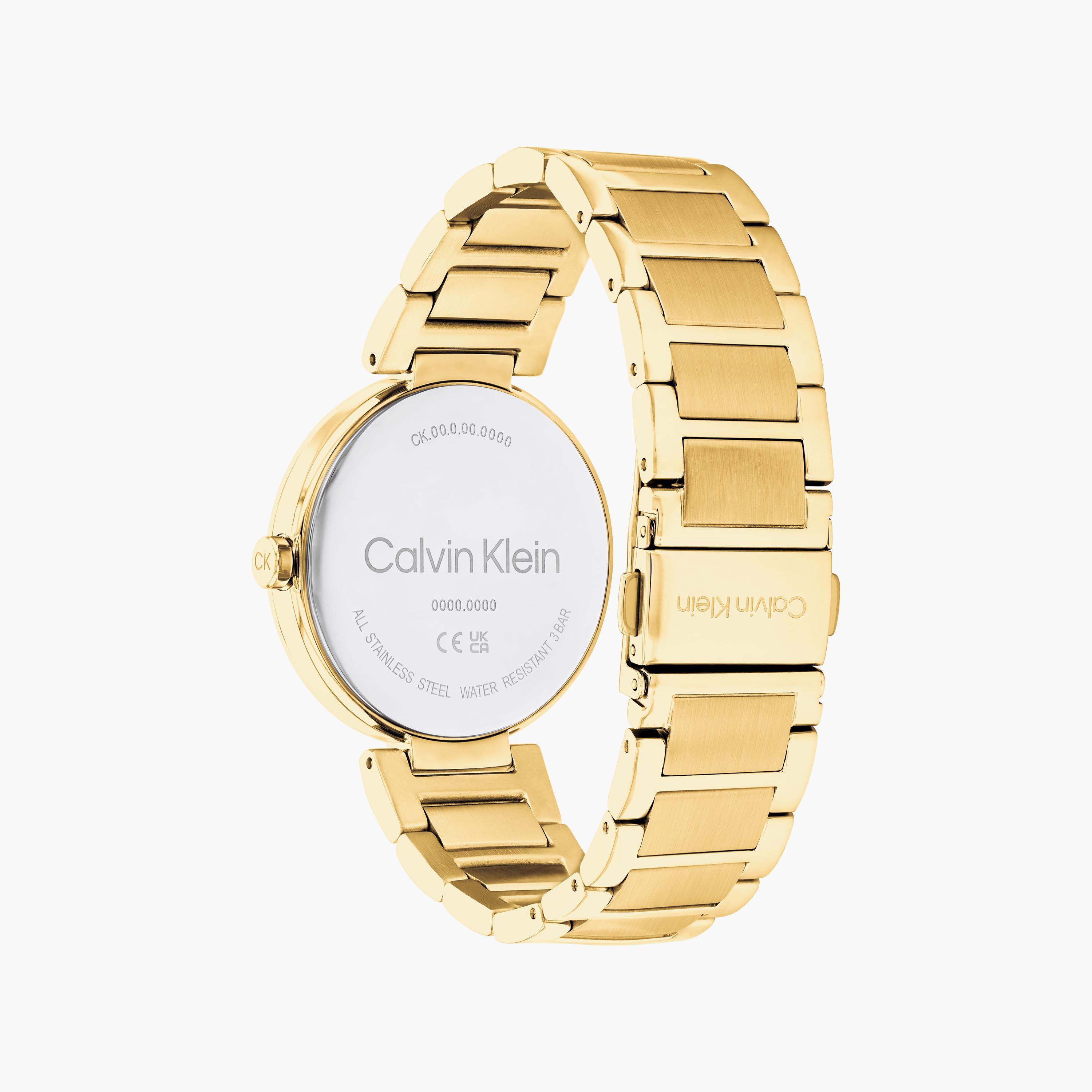 ساعة كالفن كلاين ذو انالوج للنساء بسوار ذهبي مع ستانلس ستيل | 25200252-women-watchesandjewellery-watches-image-3