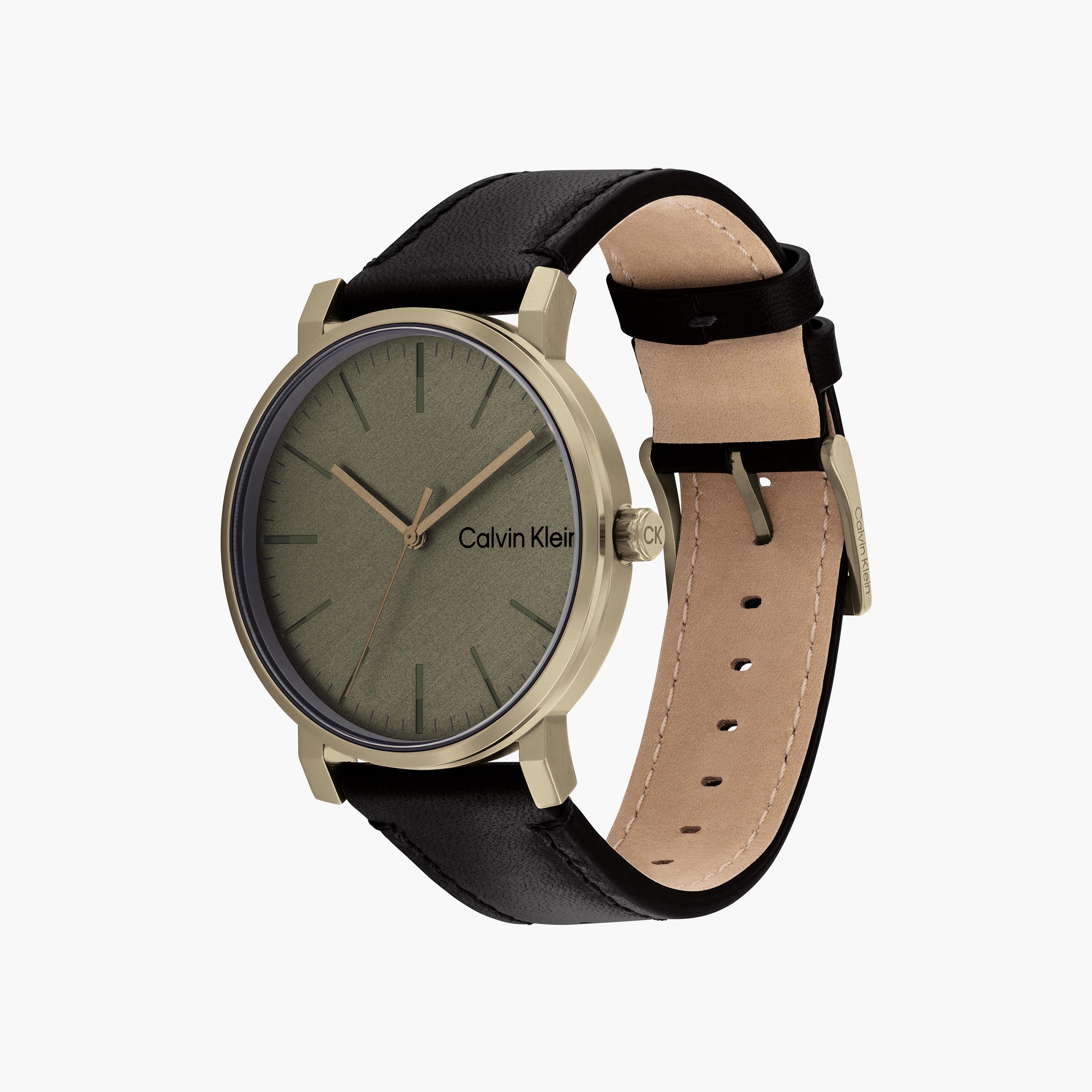 ساعة كالفن كلاين انالوج بسوار جلدي باللون الأسود للرجال | 25200263-men-watchesandjewellery-watches-image-2