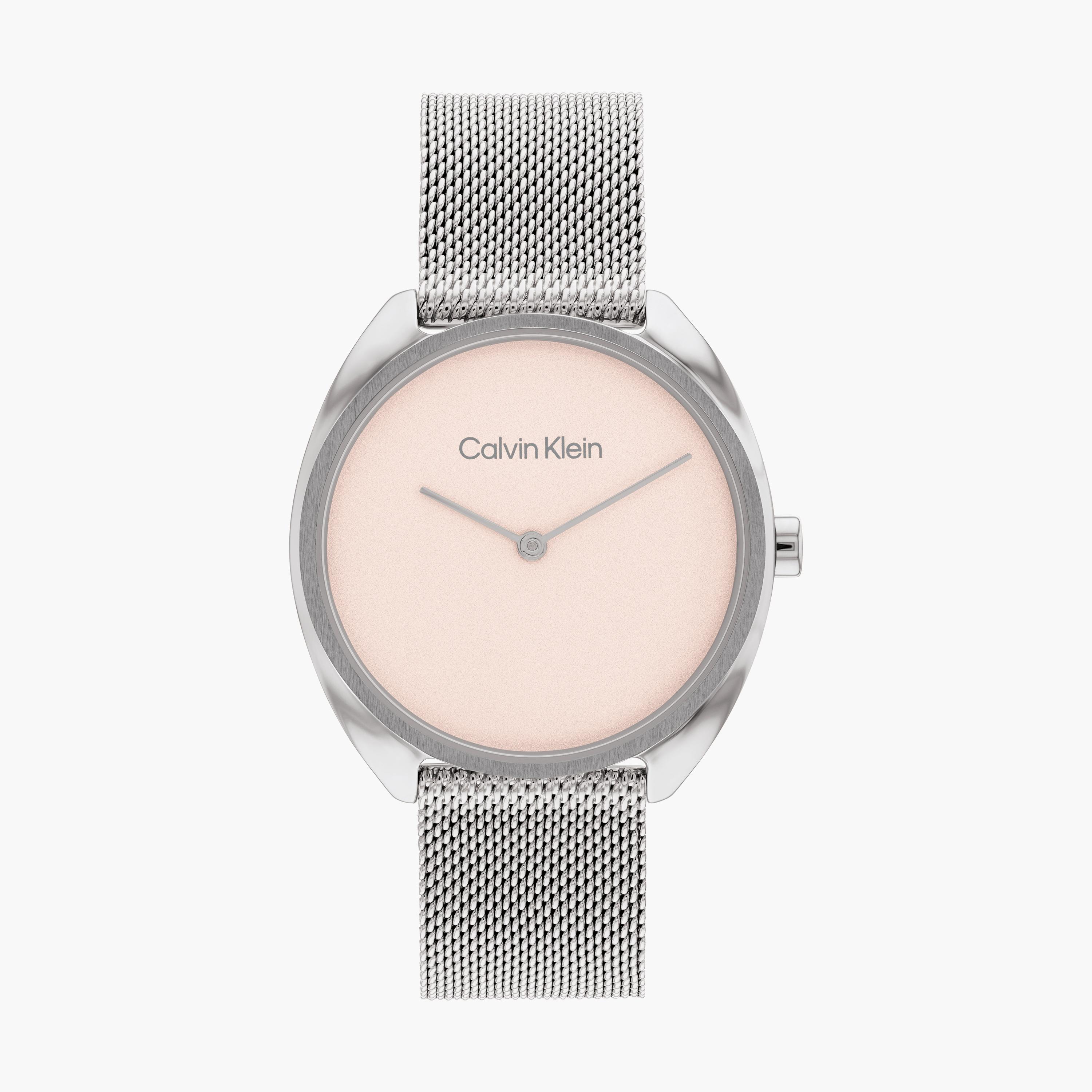 ساعة كالفن كلاين ذو انالوج للنساء بسوار فضي مع ستانلس ستيل | 25200269-women-watchesandjewellery-watches-image-1