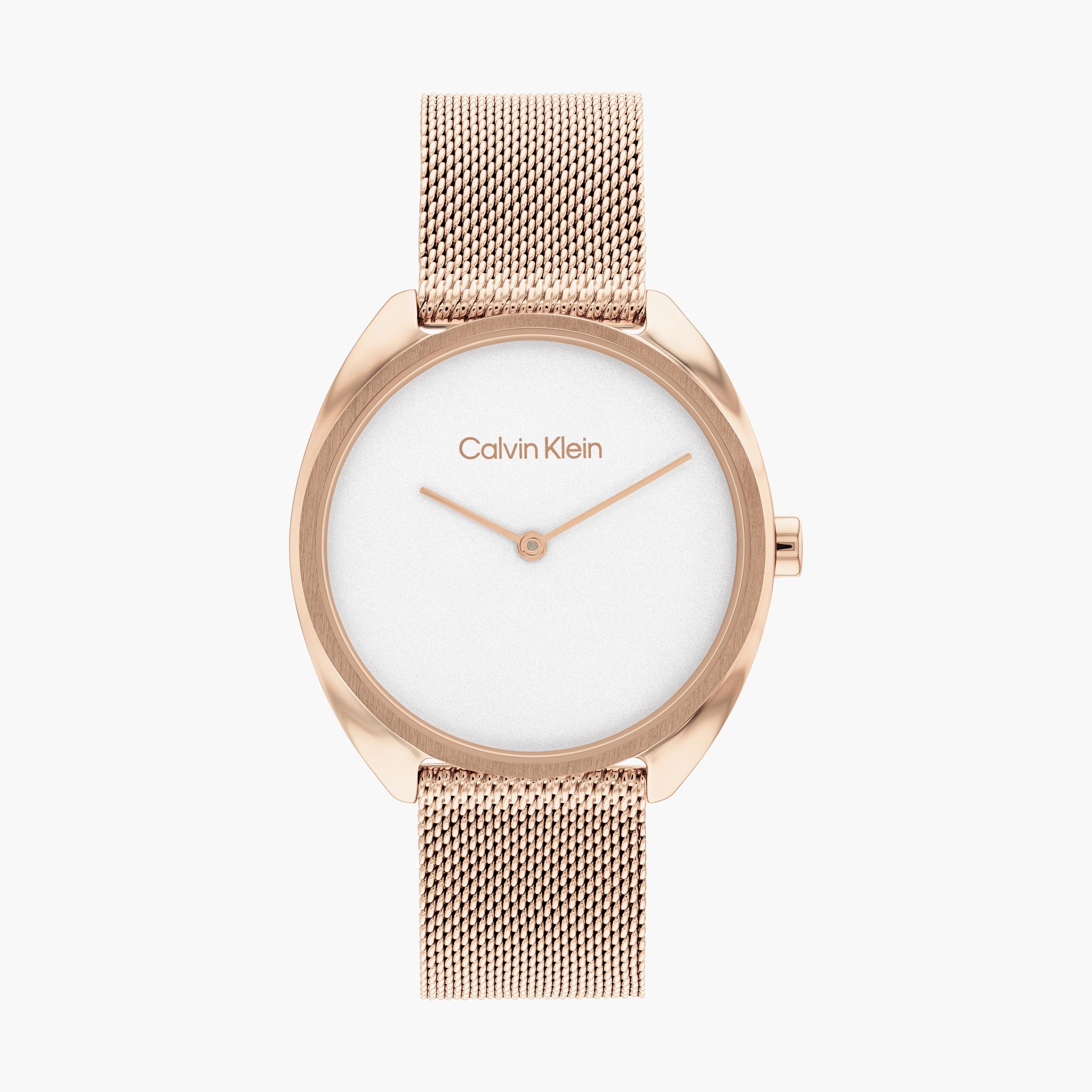 Calvin klein rose 2025 gold ladies watch