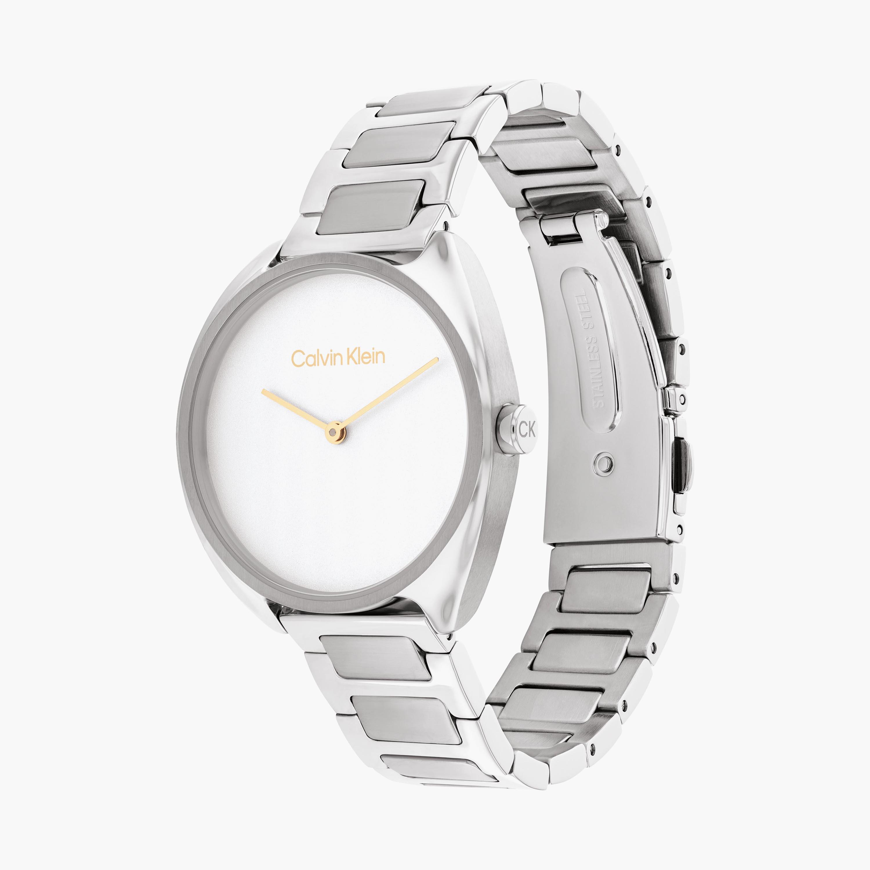 ساعة كالفن كلاين ذو انالوج للنساء بسوار فضي مع ستانلس ستيل | 25200275-women-watchesandjewellery-watches-image-2