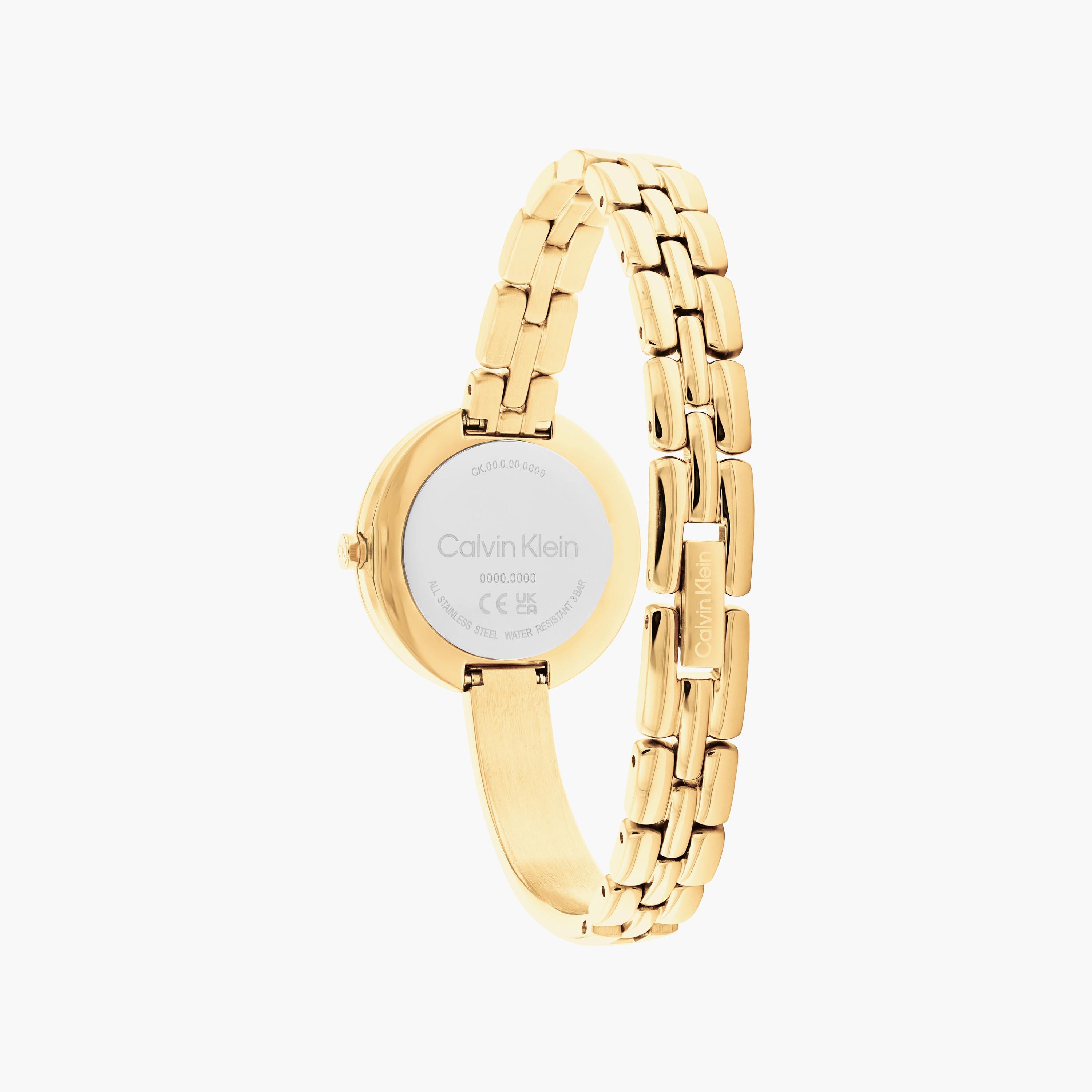 ساعة كالفن كلاين ذو انالوج بسوار ذهبي مع ستانلس ستيل | 25200279-women-watchesandjewellery-watches-image-3