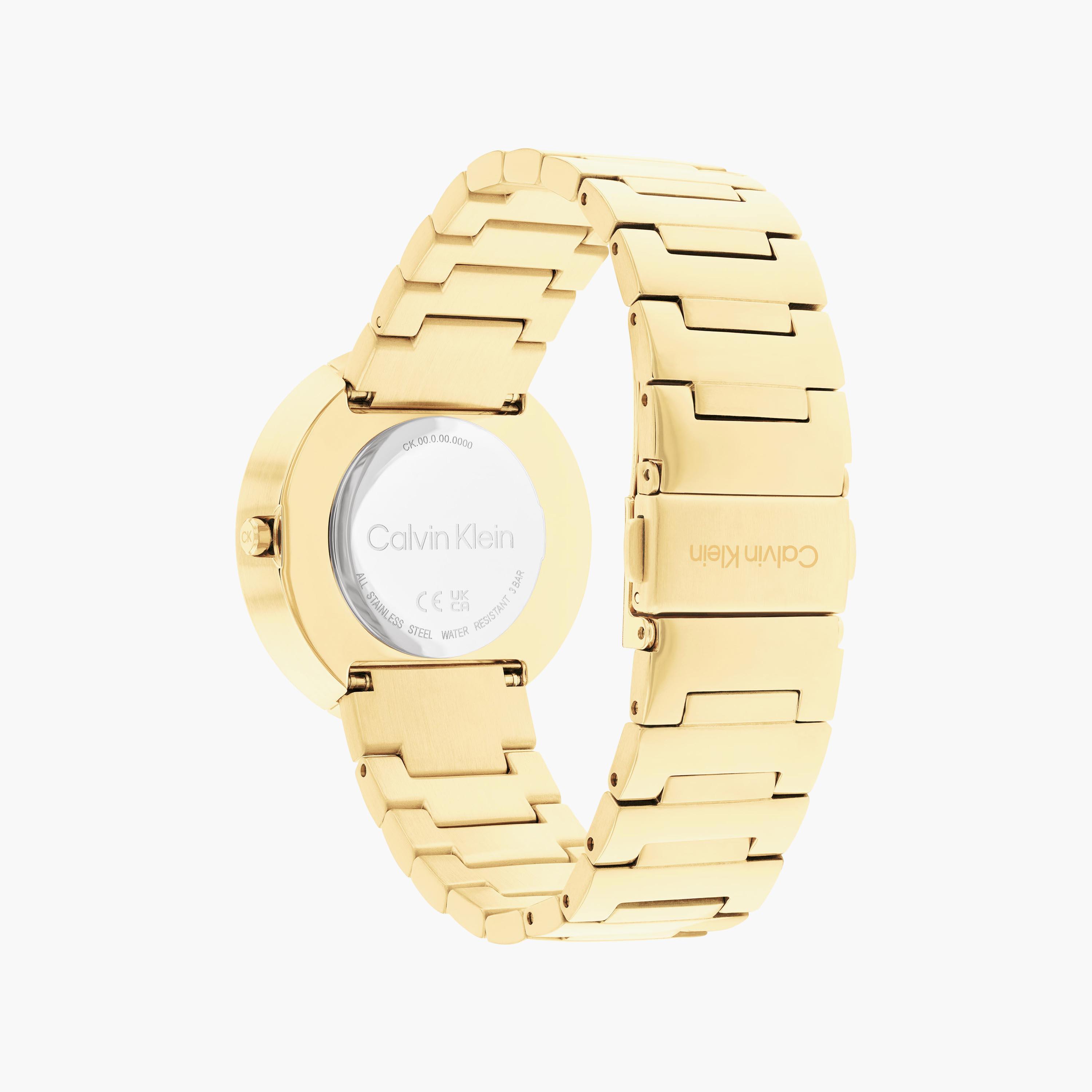 ساعة كالفن كلاين ذو انالوج بسوار ذهبي مع ستانلس ستيل | 25200290-women-watchesandjewellery-watches-image-3