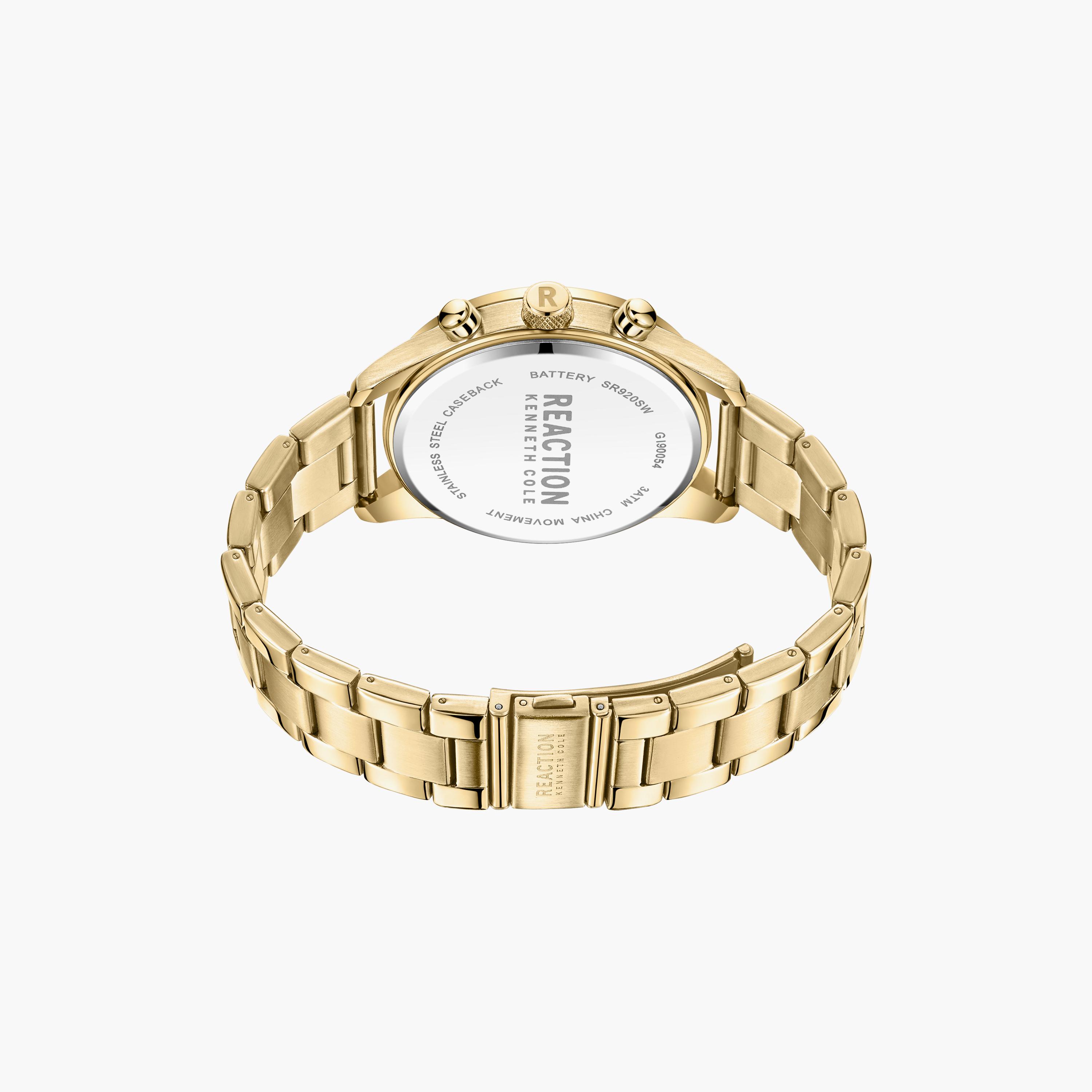 ساعة كينيث كول للرجال كرونوغراف ذهبية بسوار ستانلس ستيل | KRWGI9005404-men-watchesandjewellery-watches-image-3
