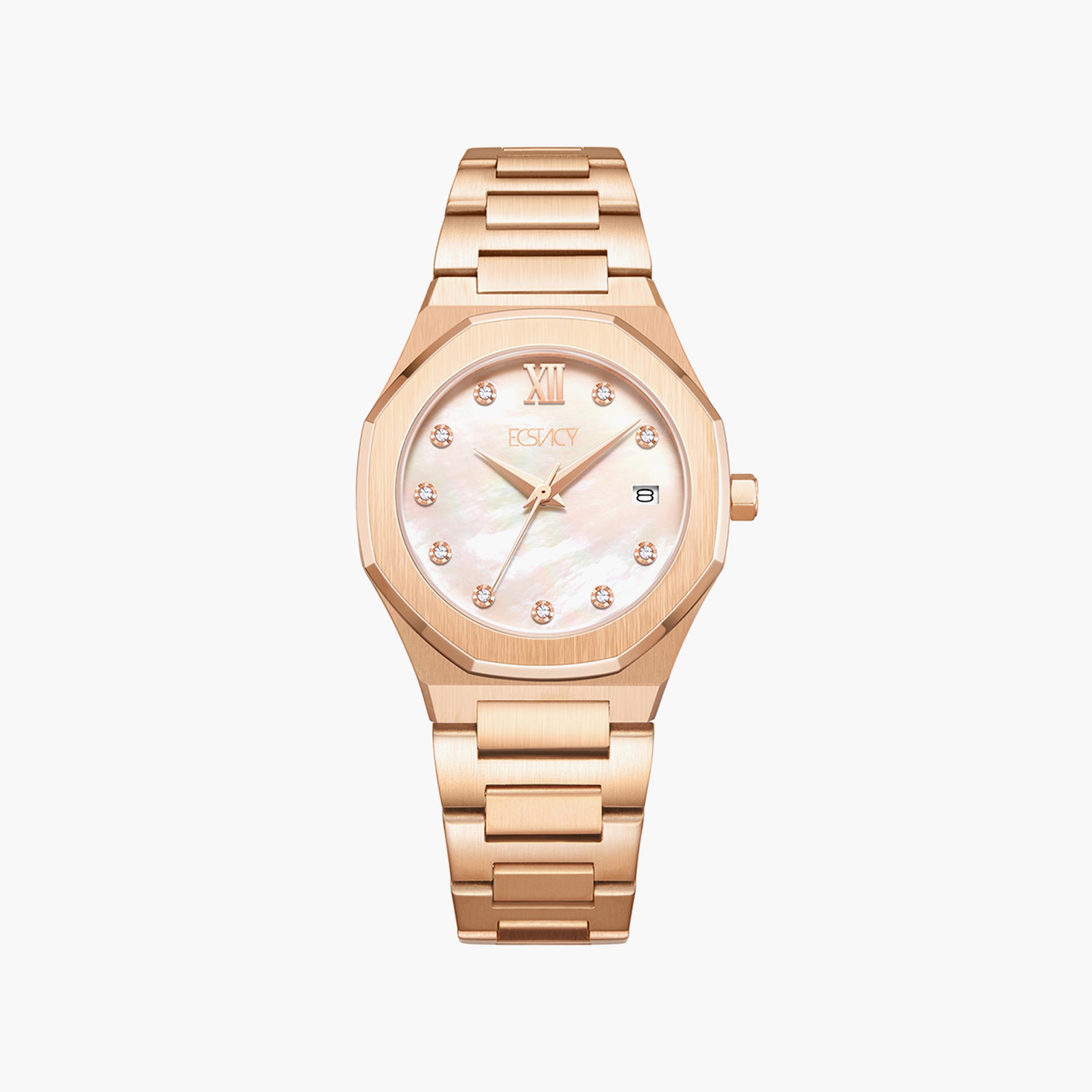 Ecstacy Women's Rose Gold Analog Stainless Steel Strap Watch | E22501-RBKM-women-watchesandjewellery-watches-image-1