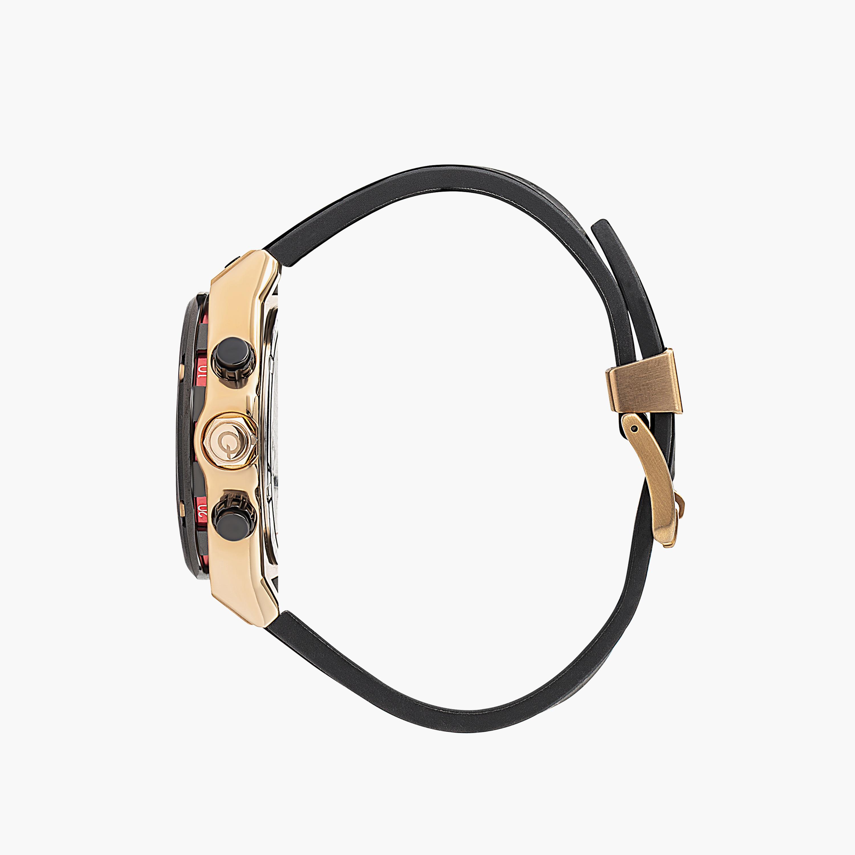 Quantum Men's Black Chronograph Silicone Strap Watch | HNG819.851-men-watchesandjewellery-watches-image-2