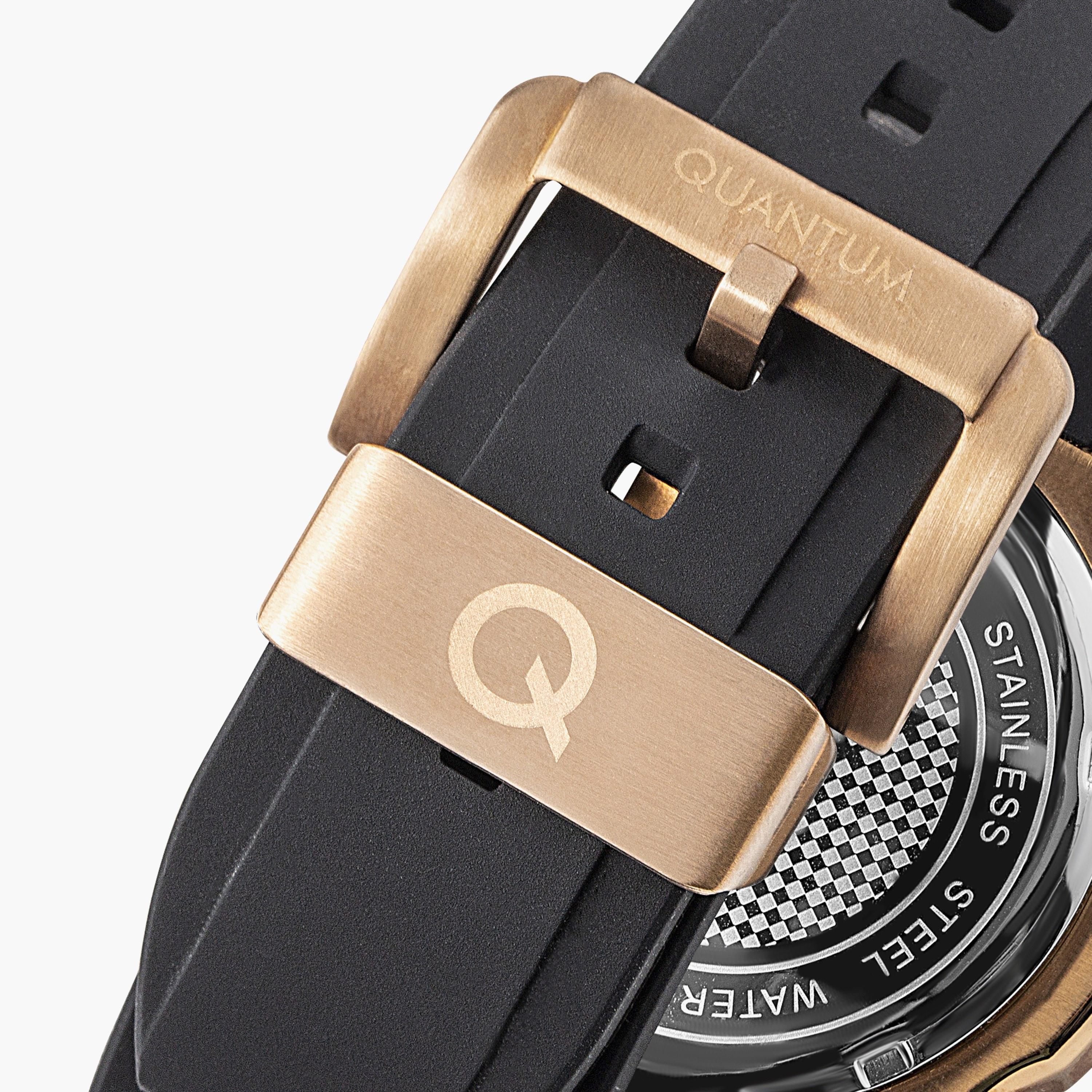 Quantum Men's Black Chronograph Silicone Strap Watch | HNG819.851-men-watchesandjewellery-watches-image-3