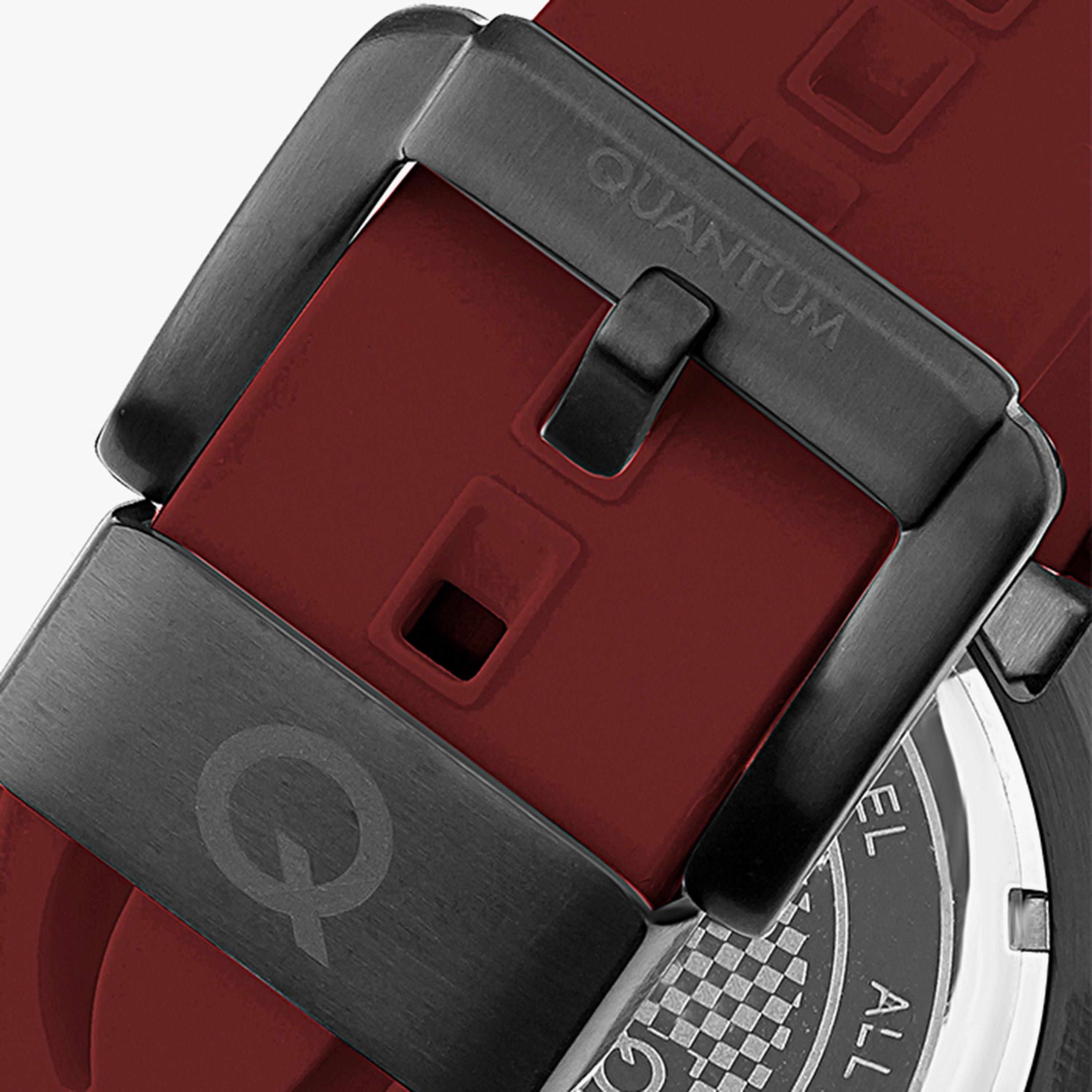 Quantum Men's Red Chronograph Silicone Strap Watch | HNG859.658-men-watchesandjewellery-watches-image-3