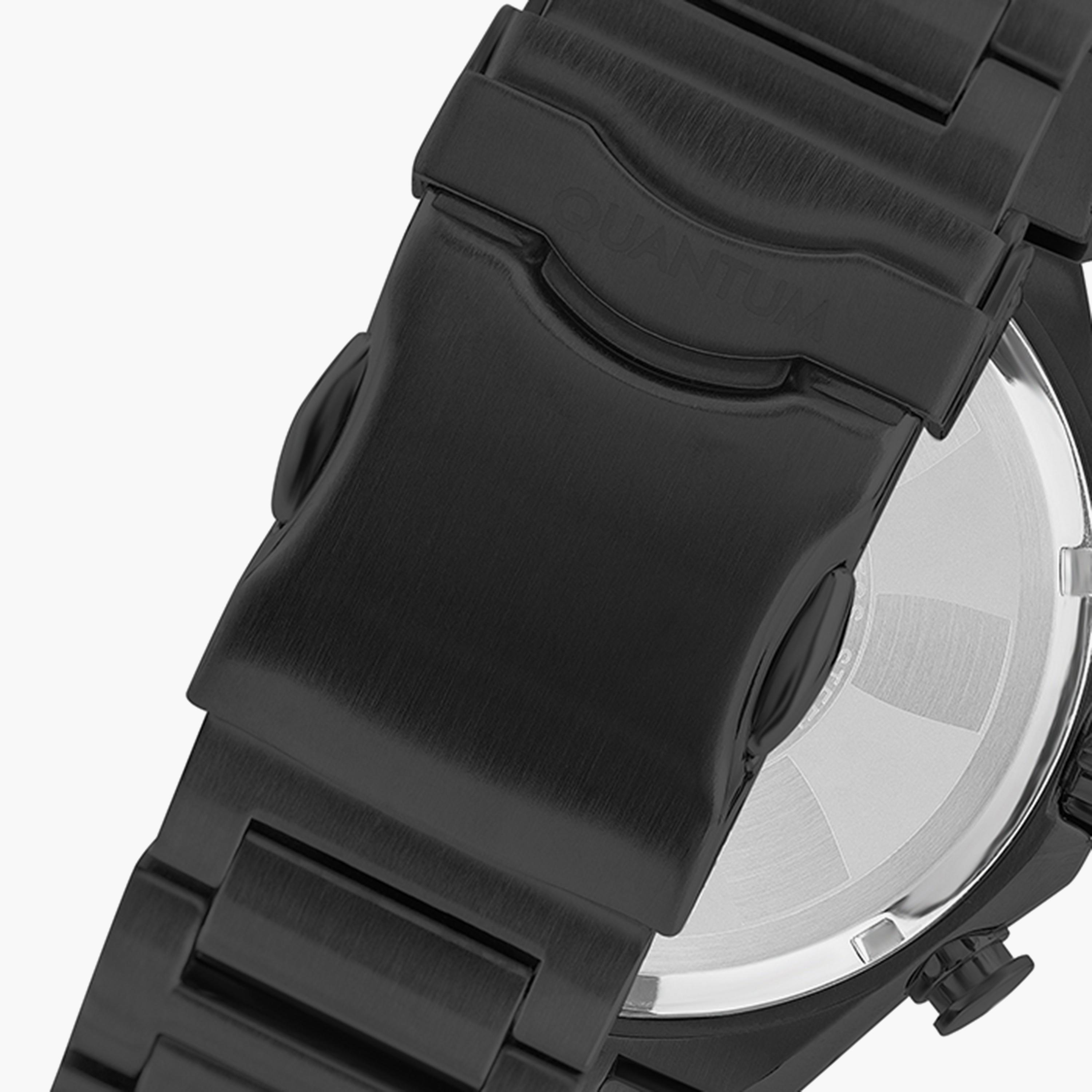 Quantum Men's Black Chronograph Stainless Steel Strap Watch | PWG936.690-men-watchesandjewellery-watches-image-3