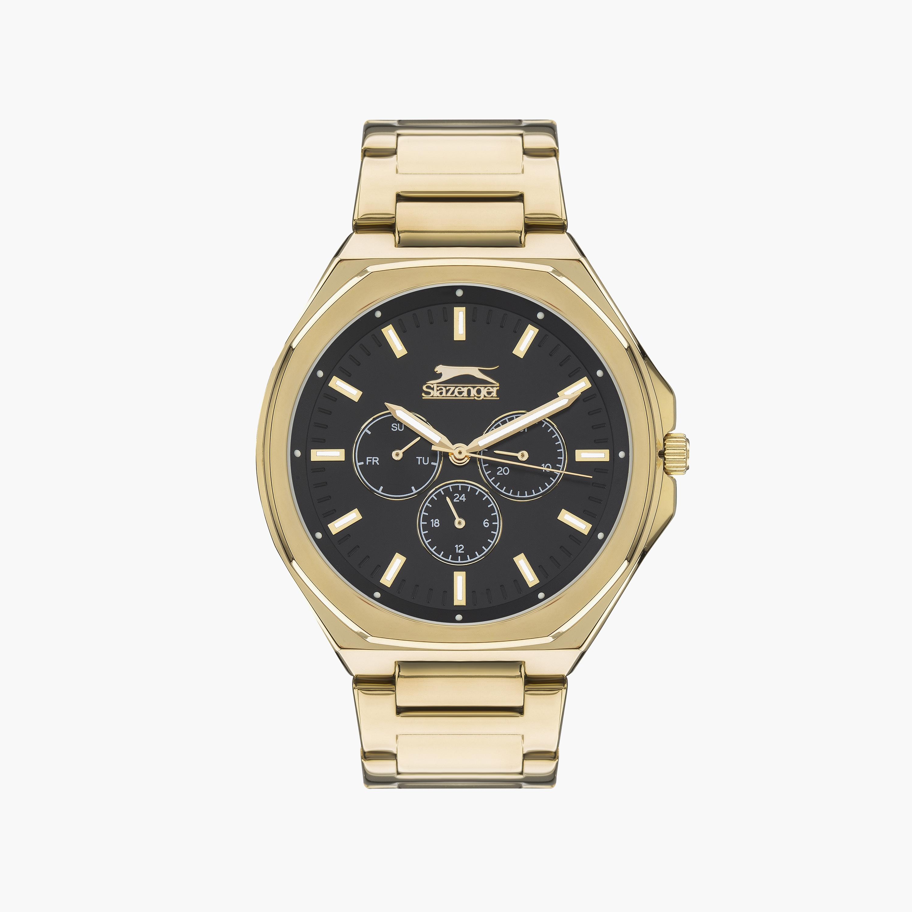Slazenger Men's Gold Analog Stainless Steel Strap Watch | SL.9.2039.2.03-men-watchesandjewellery-watches-image-1