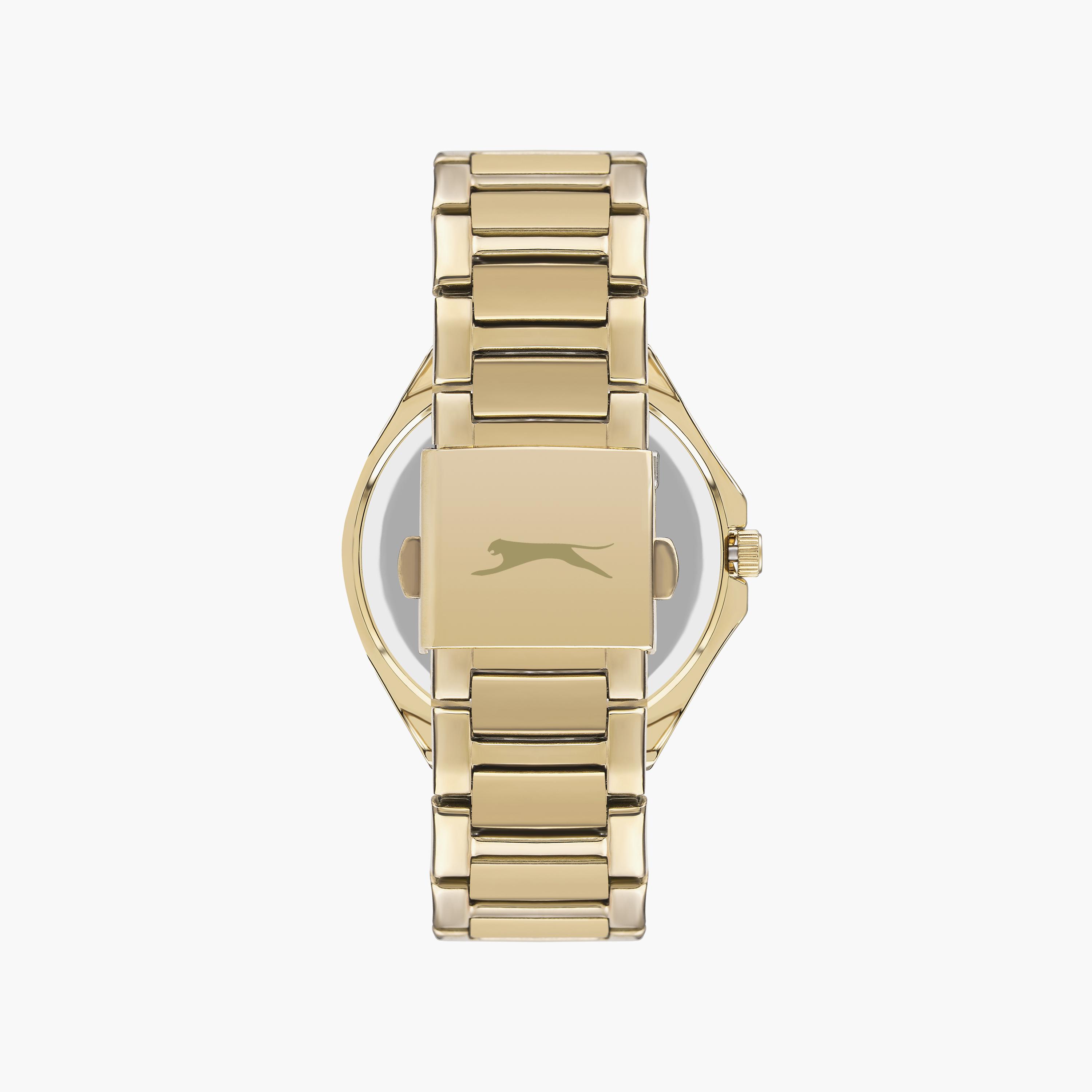 Slazenger Men's Gold Analog Stainless Steel Strap Watch | SL.9.2039.2.03-men-watchesandjewellery-watches-image-3