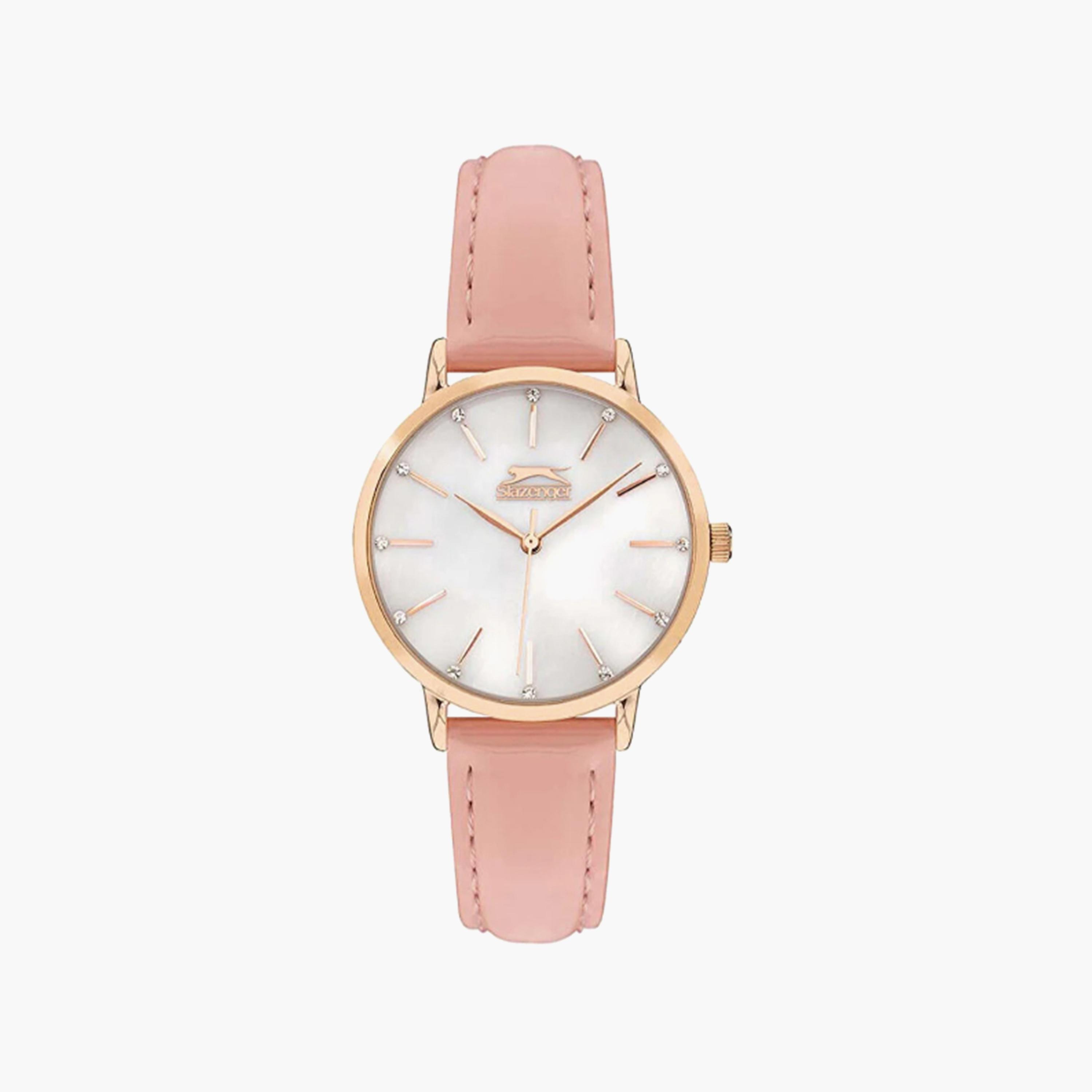 Slazenger Women's Pink Analog Leather Strap Watch | SL.9.2048.3.05-women-watchesandjewellery-watches-image-1