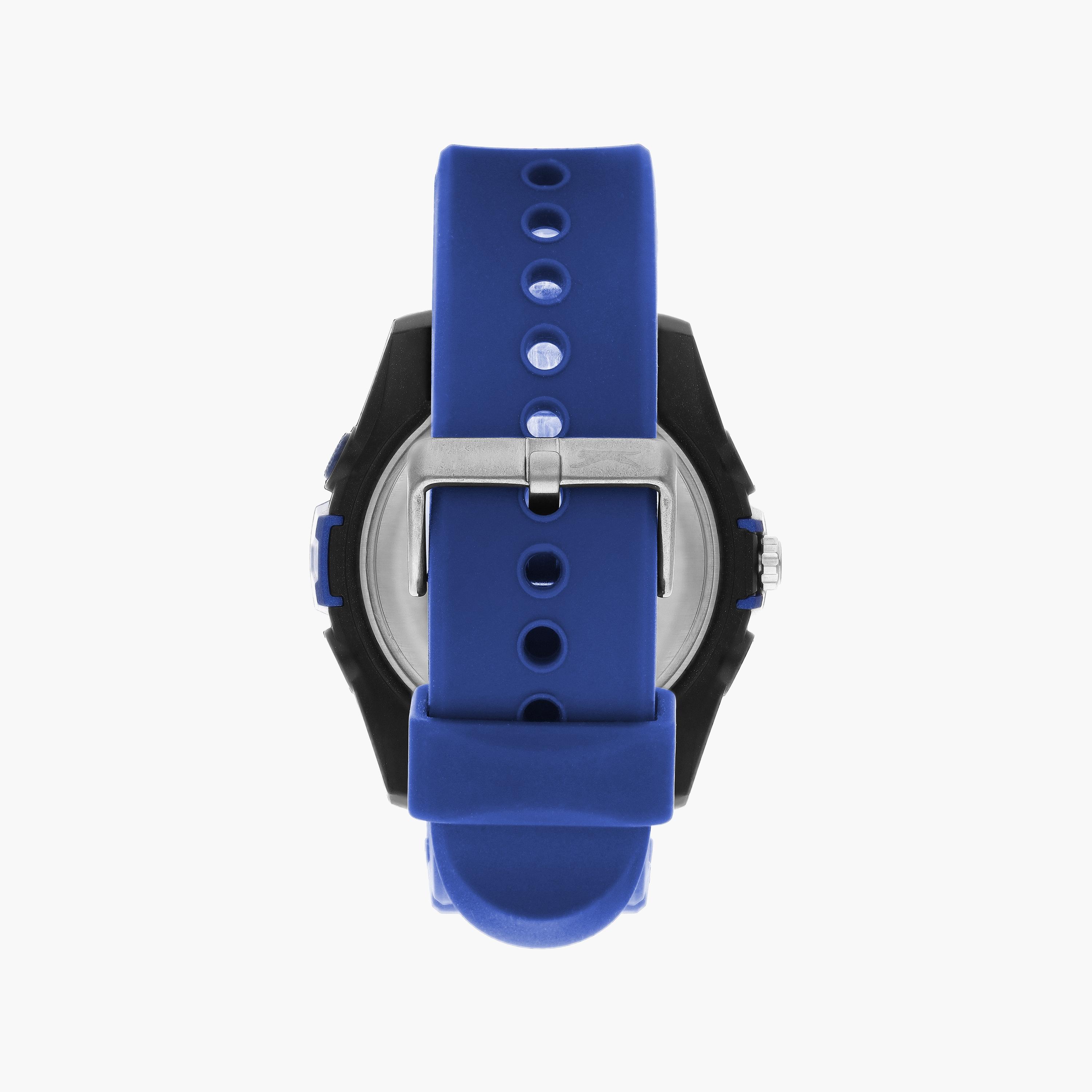 ساعة أنالوج للرجال بسوار سليكون بلون أزرق من سلازينجر | SL.9.6573.2.03-men-watchesandjewellery-watches-image-3