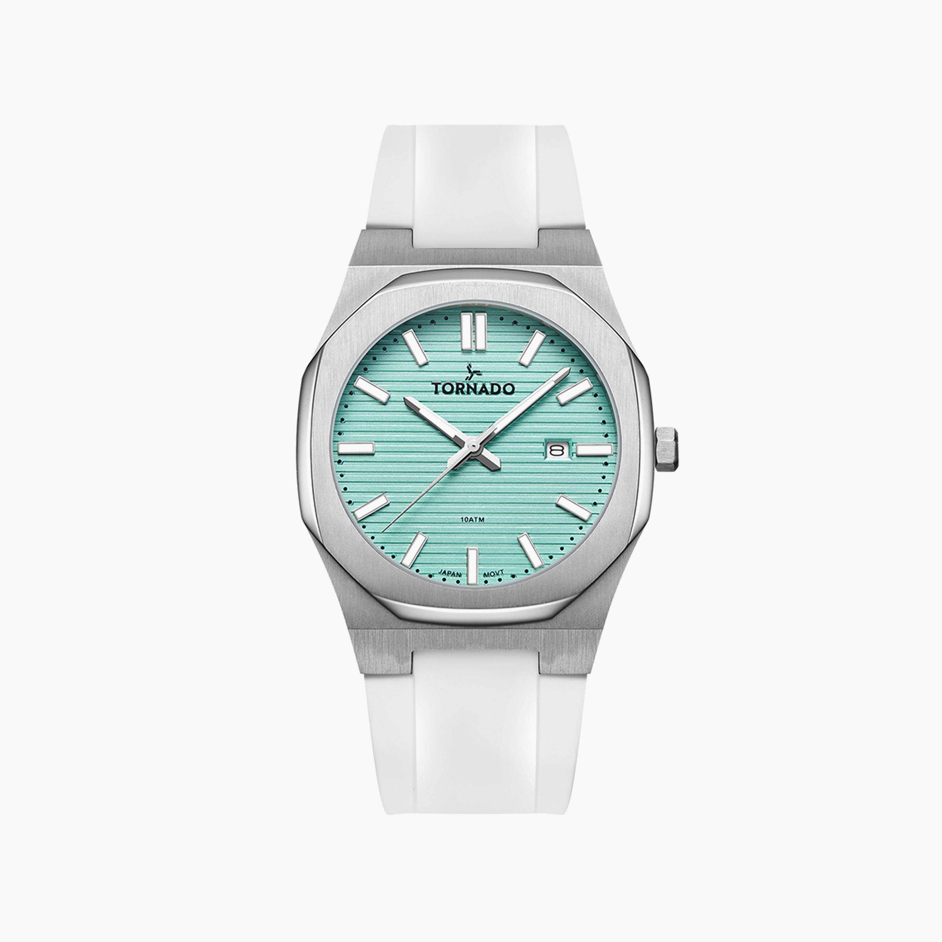 Tornado Men's White Analog Silicone Strap Watch | T22002-SSWL-men-watchesandjewellery-watches-image-1
