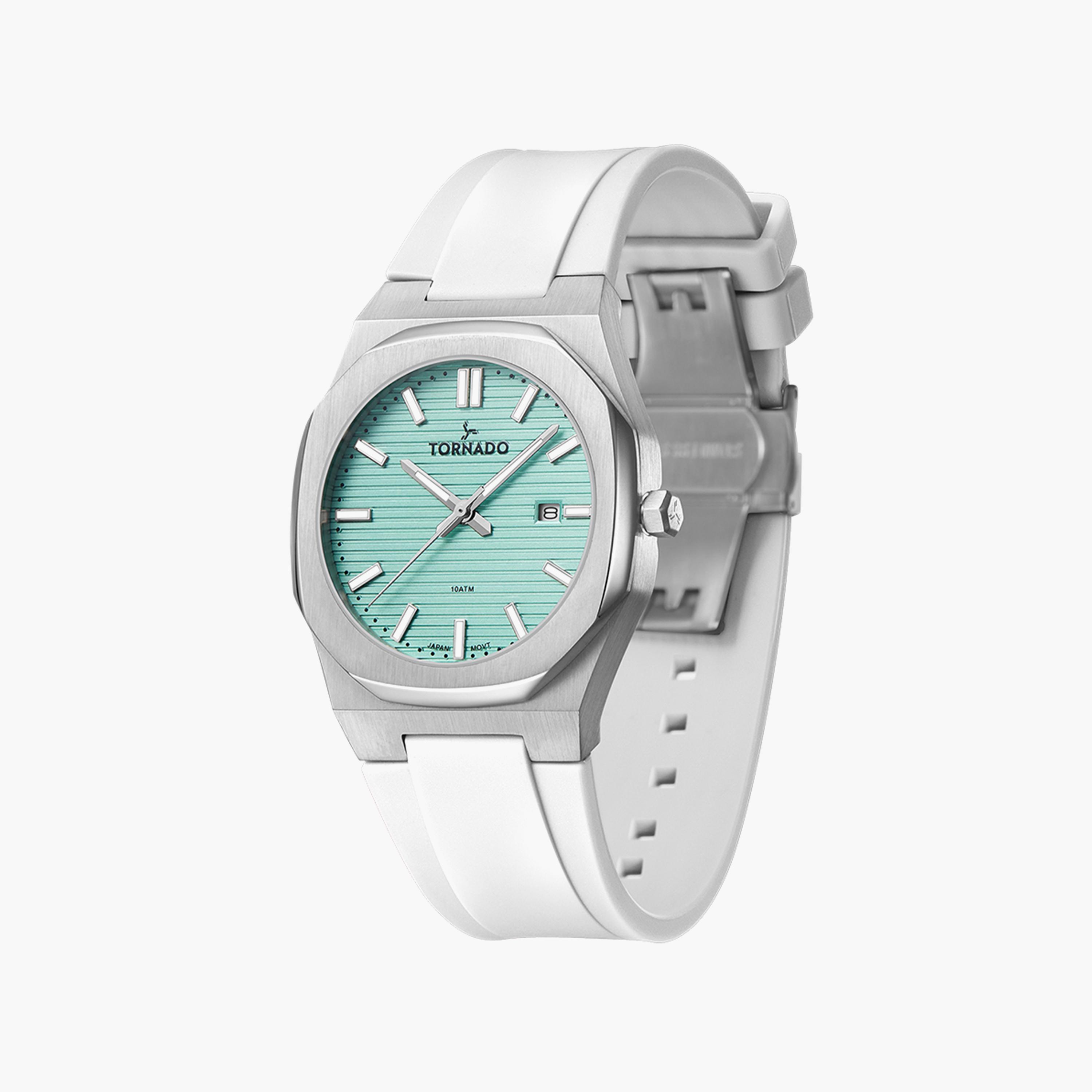 Tornado Men's White Analog Silicone Strap Watch | T22002-SSWL-men-watchesandjewellery-watches-image-2