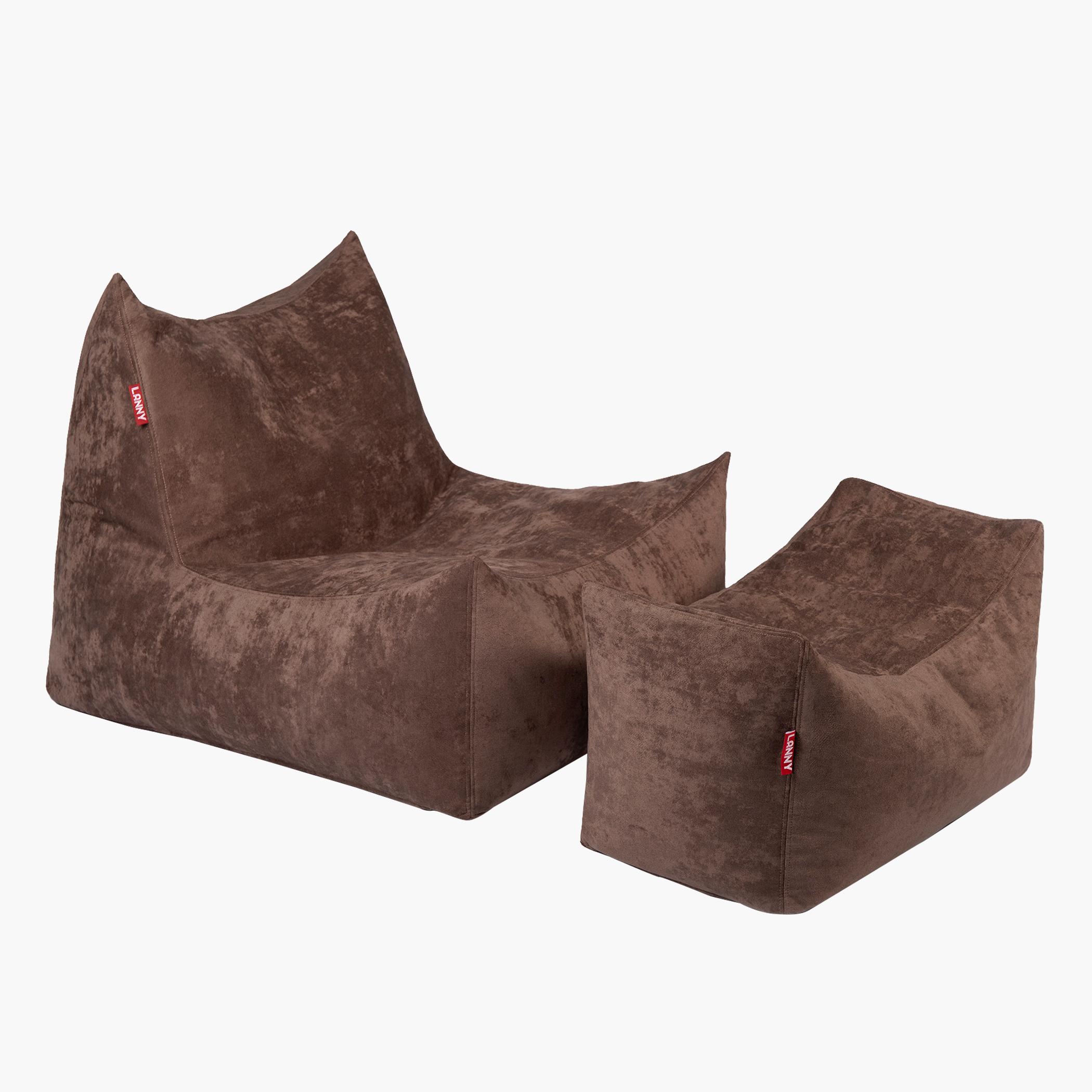 Lanny Quadro Bean Bag Chair with Footrest