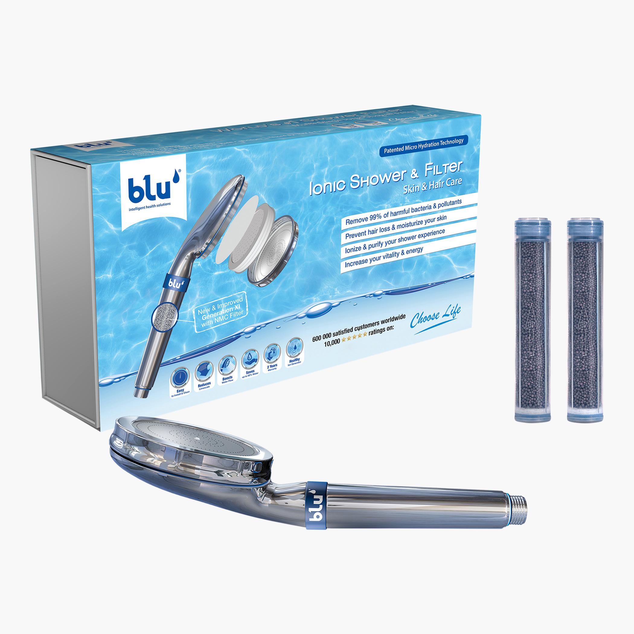 BLU Handheld Ionic Shower and Filter Set
