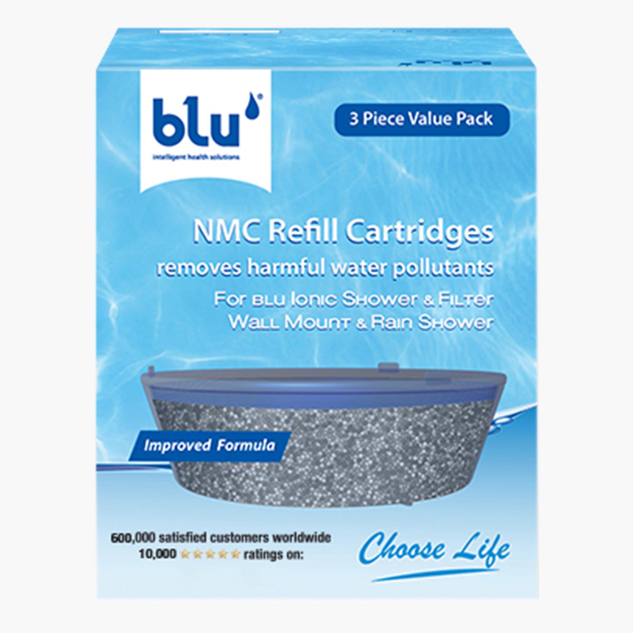 BLU 3-Piece NMC Refill Cartridge Set for BLU Wallmount ISF Rain Shower