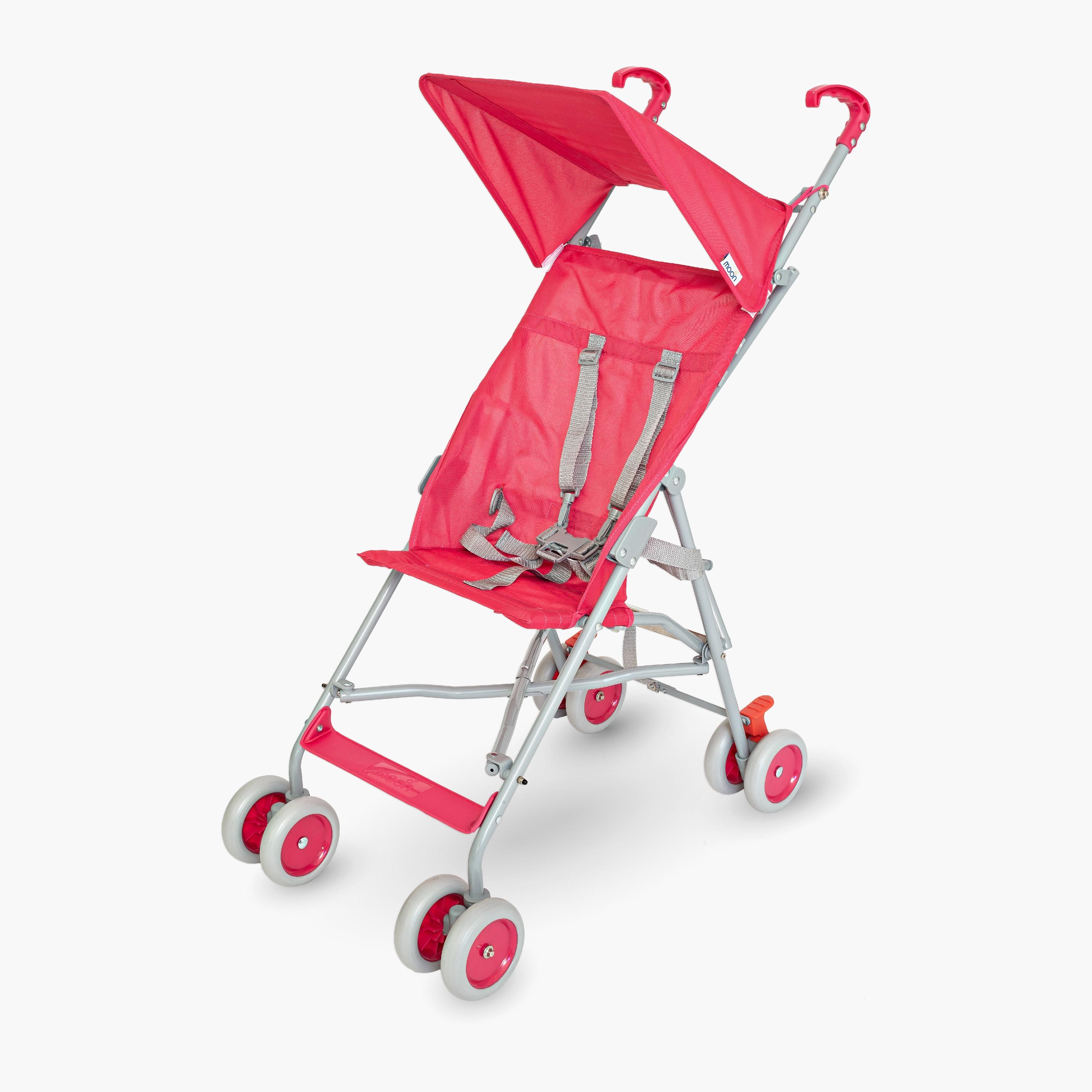 عربة أطفال بوجي قابلة للطي خفيفة الوزن جيت من موون - وردي-baby-gear-strollersandprams-strollers-image-1