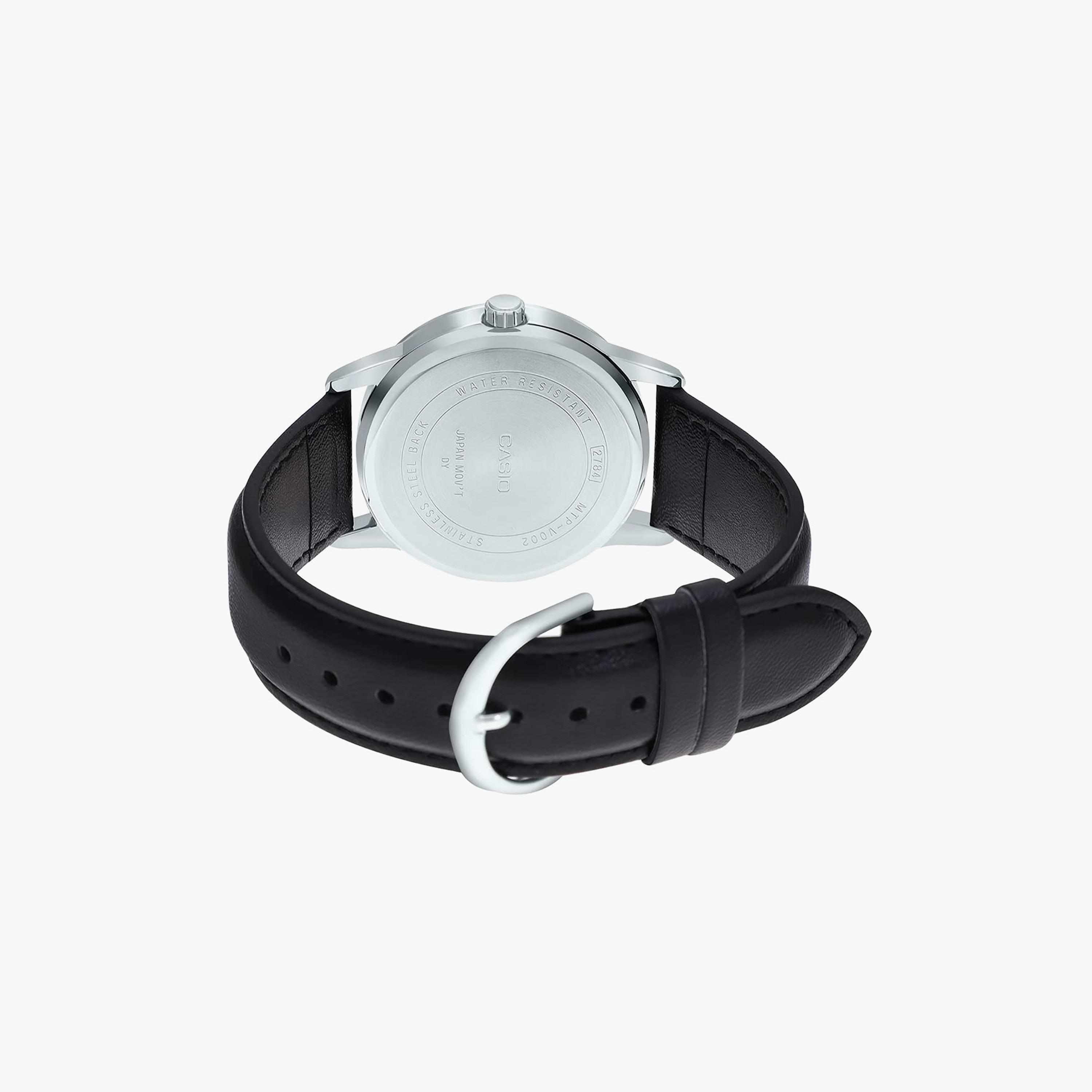 Casio Black Analog Leather Strap Watch | MTP-V002L-7B3UDF-men-watchesandjewellery-watches-image-3