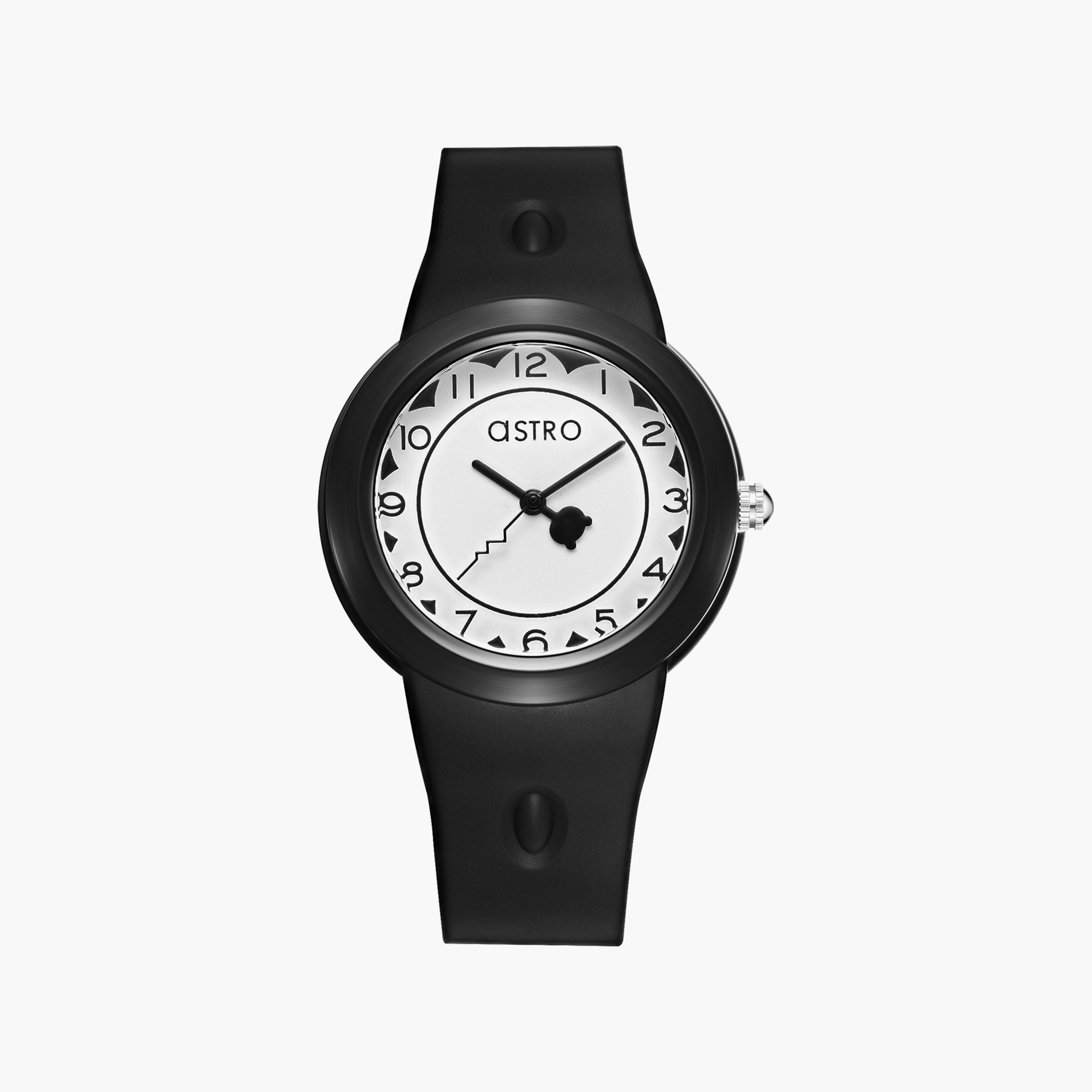 Astro Kids Black Analog Silicone Strap Watch | A23809-PPBW-girls-accessories-watches-image-1