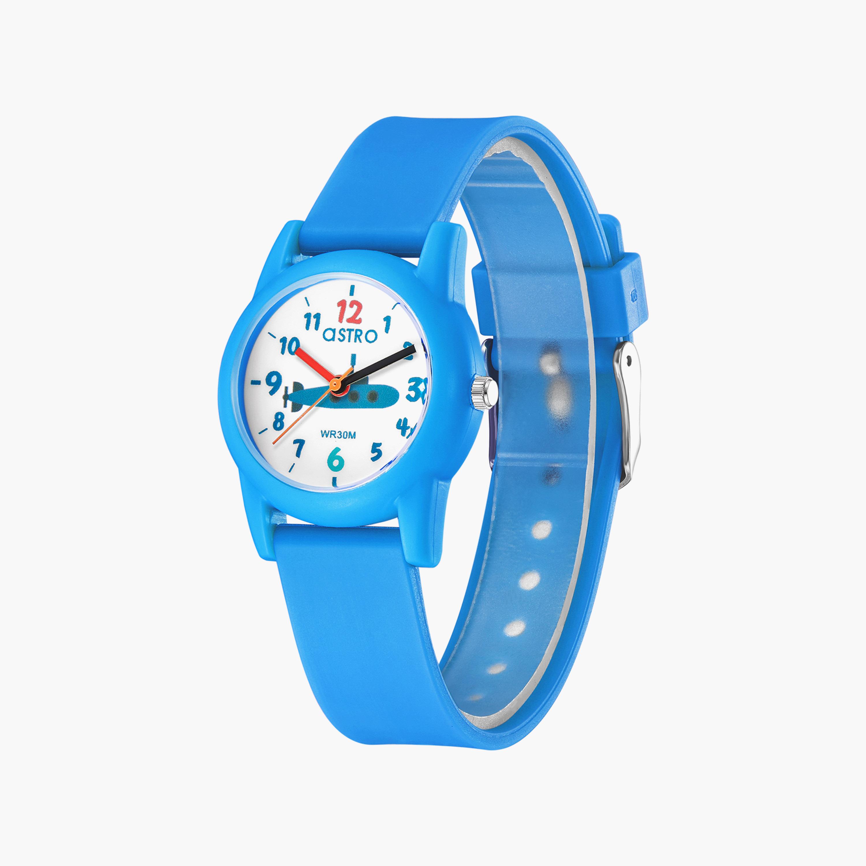 ساعة أنالوج للأطفال بسوار سيليكون بلون أزرق من أسترو | A23810-PPNW-girls-accessories-watches-image-2