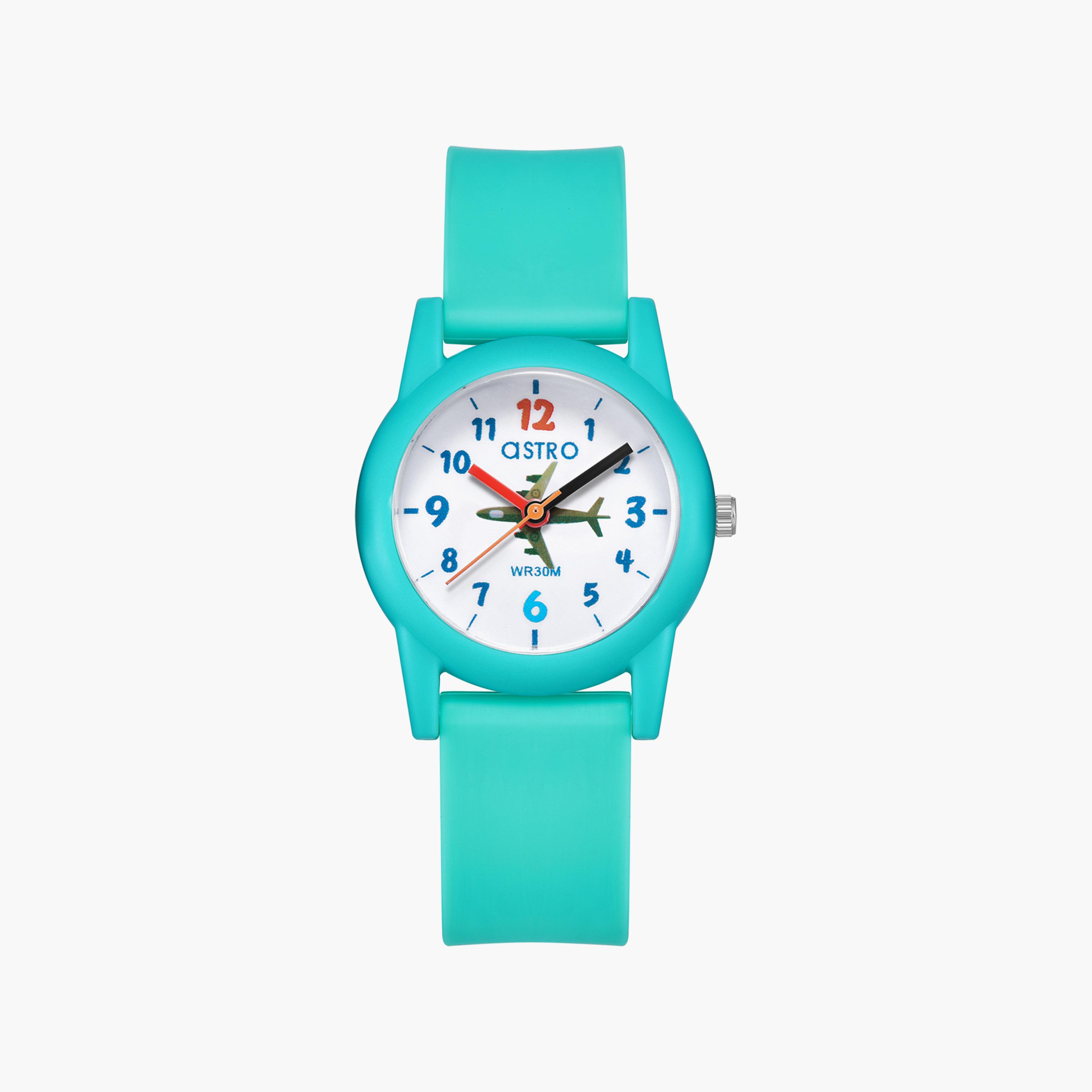 Astro Kids Green Analog Silicone Strap Watch | A23810-PPJW-girls-accessories-watches-image-1