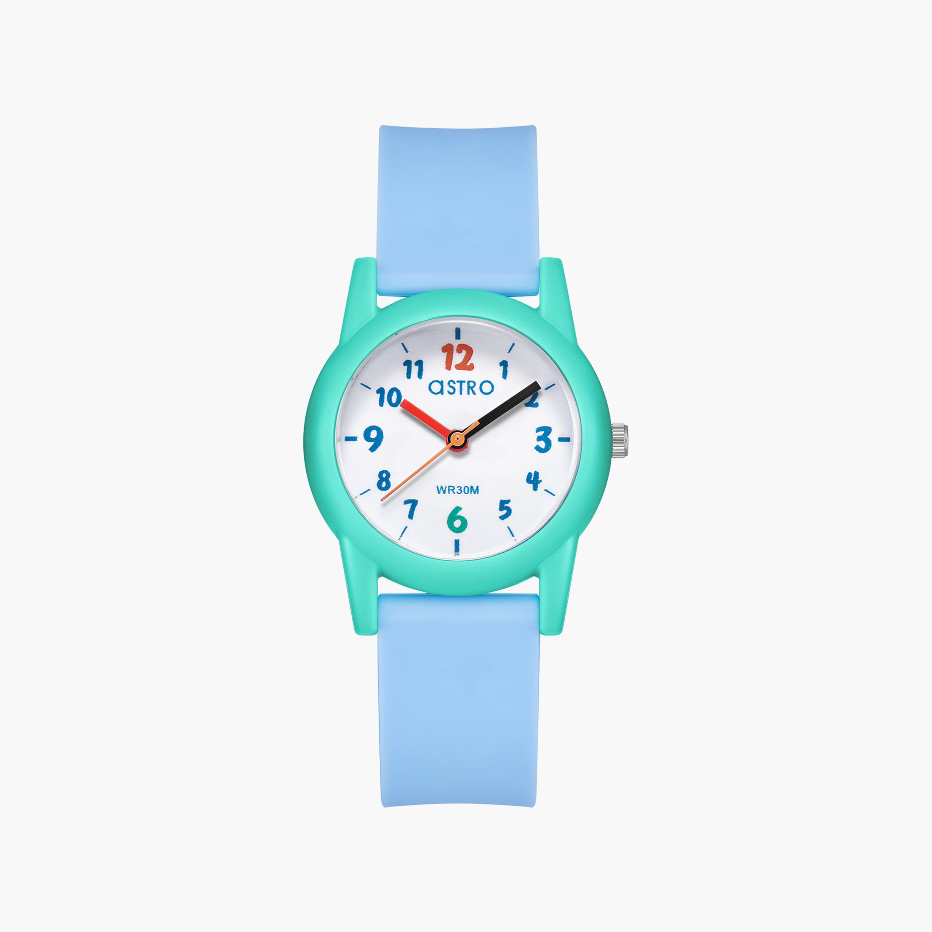Astro Kids Light Blue Analog Silicone Strap Watch | A23810-PPLW-girls-accessories-watches-image-1