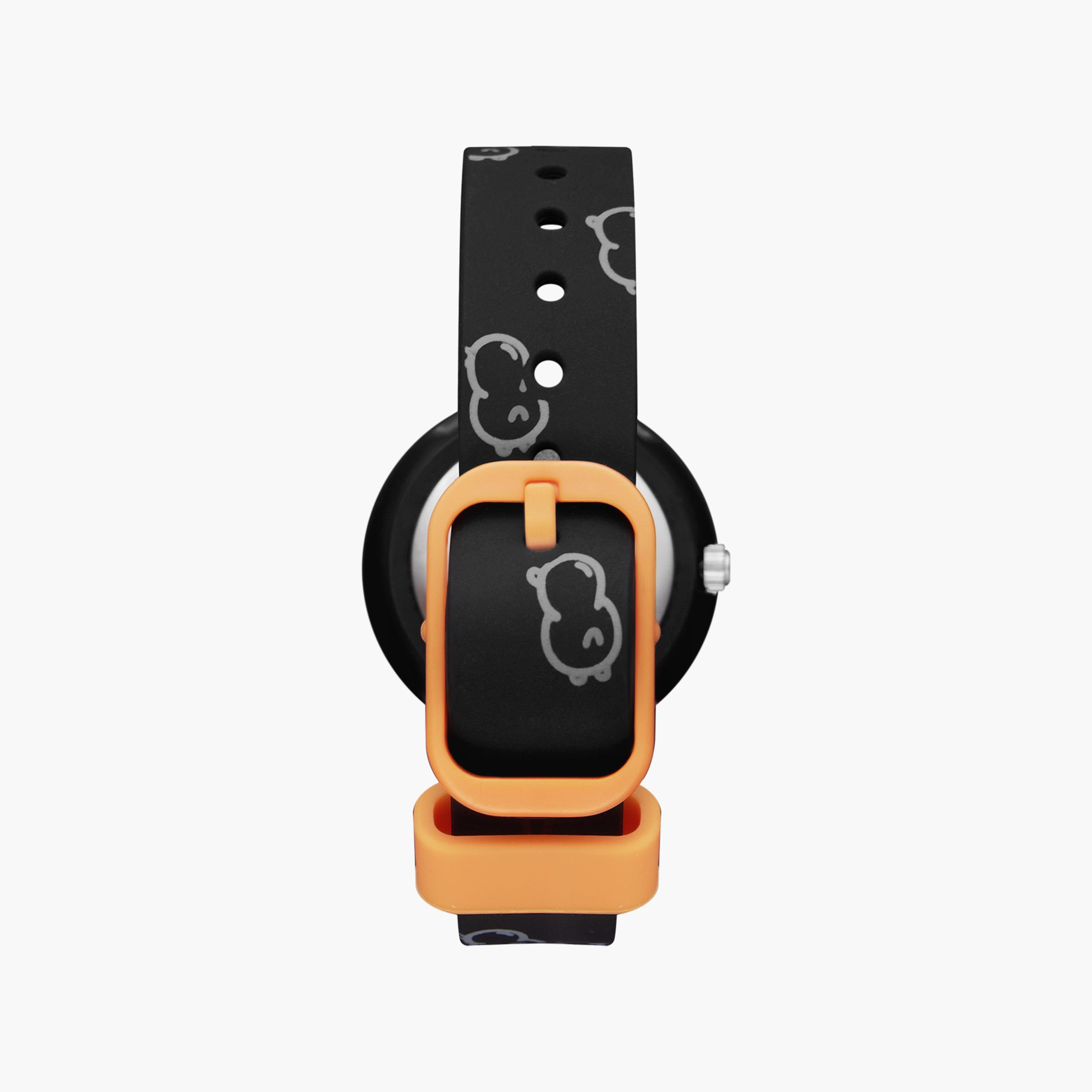 ساعة أنالوج للأطفال بسوار سيليكون بلون أسود من أسترو | A23811-PPBO-girls-accessories-watches-image-3