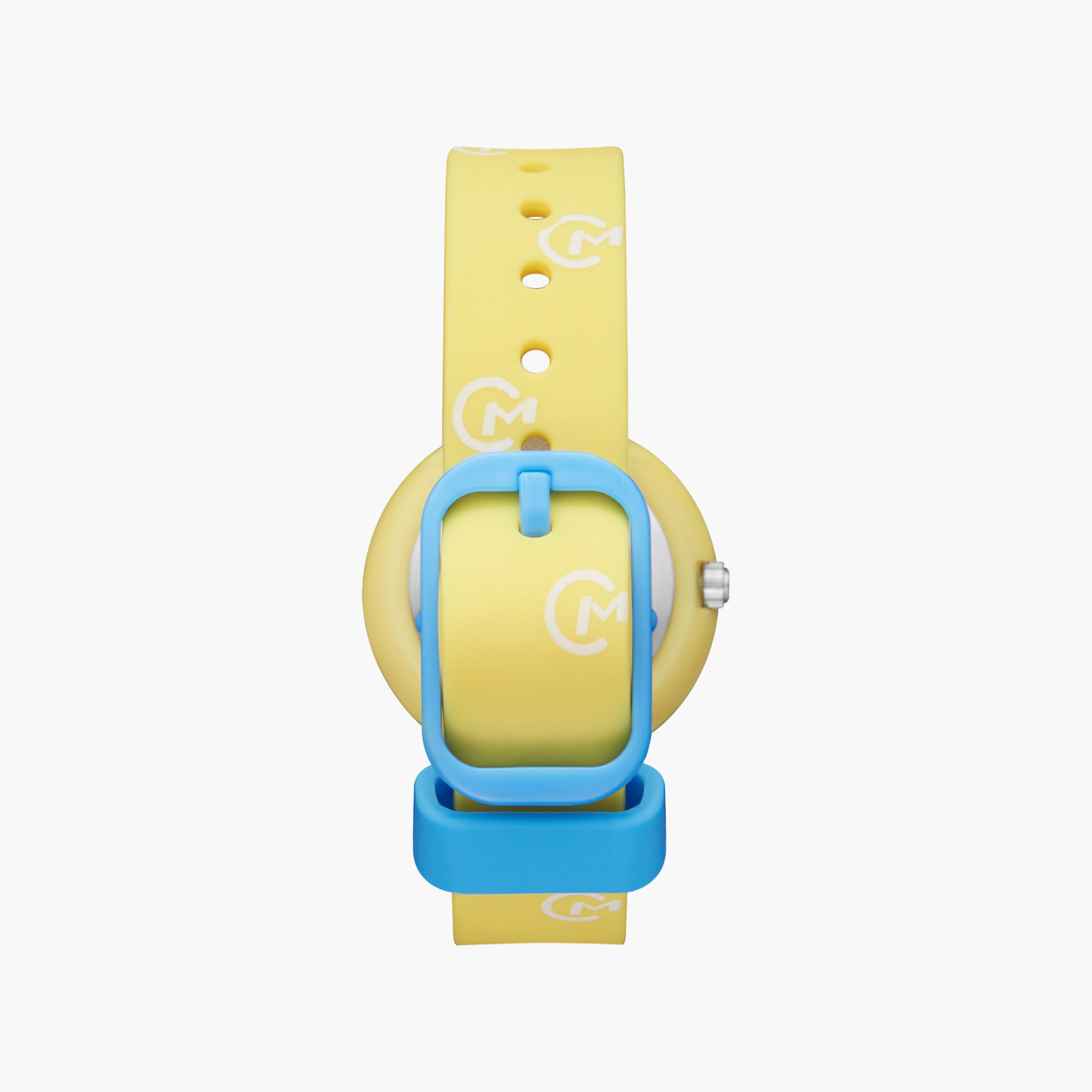 ساعة أنالوج للأطفال بسوار سيليكون بلون أصفر من أسترو | A23811-PPYL-girls-accessories-watches-image-3