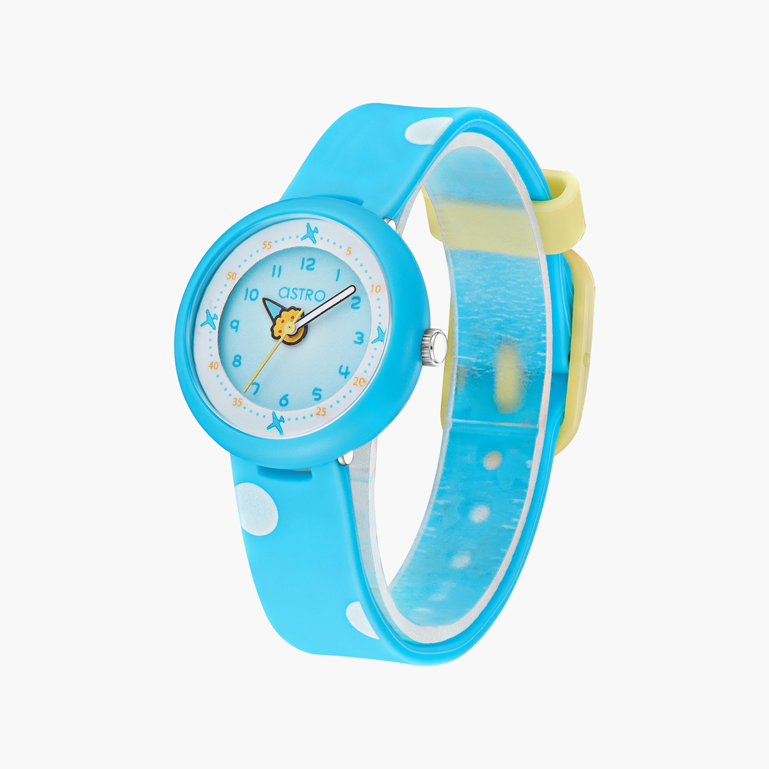 ساعة أنالوج للأطفال بسوار سيليكون بلون أزرق فاتح من أسترو | A23811-PPLL-girls-accessories-watches-image-2