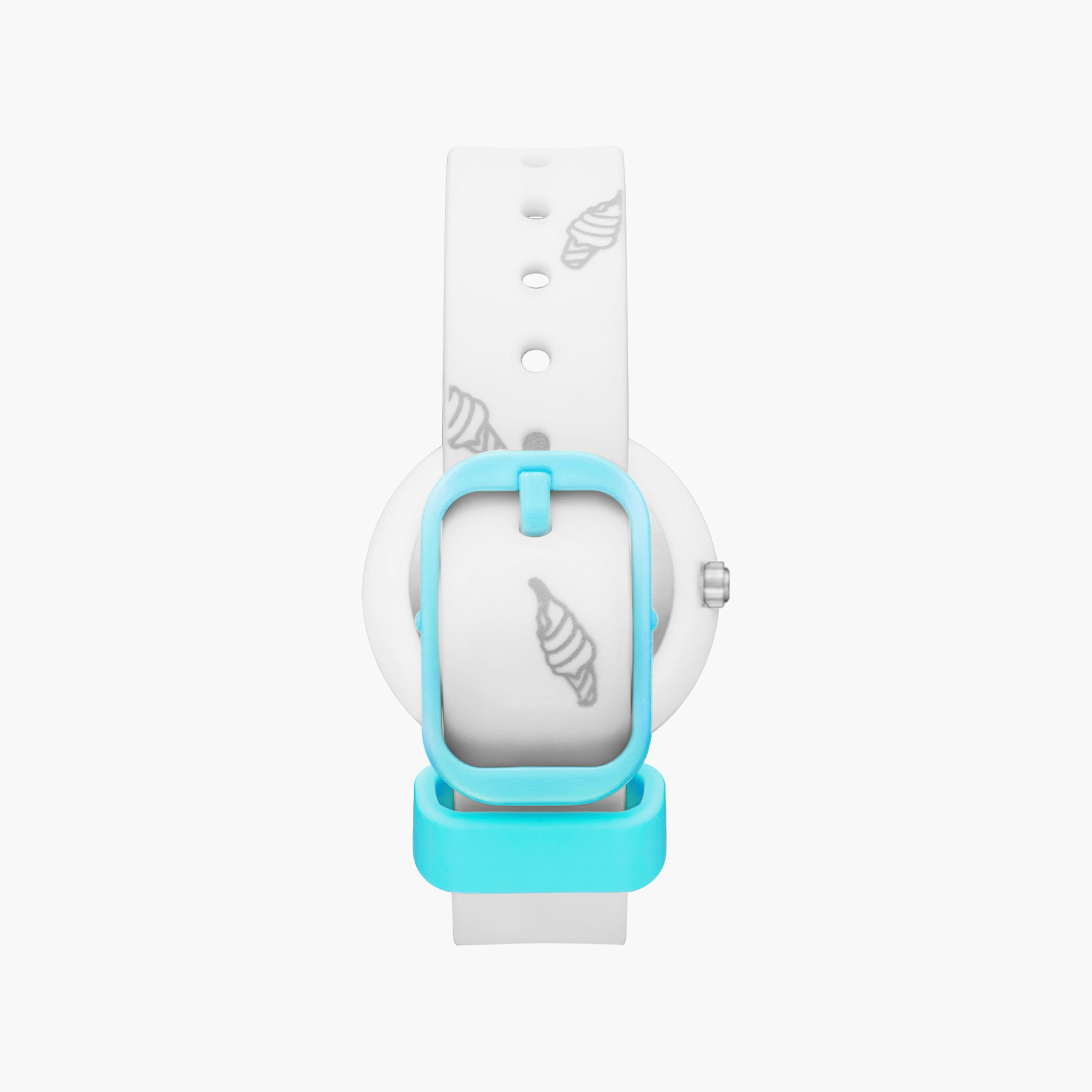 ساعة أنالوج للأطفال بسوار سيليكون بلون أبیض من أسترو | A23811-PPWP-girls-accessories-watches-image-3