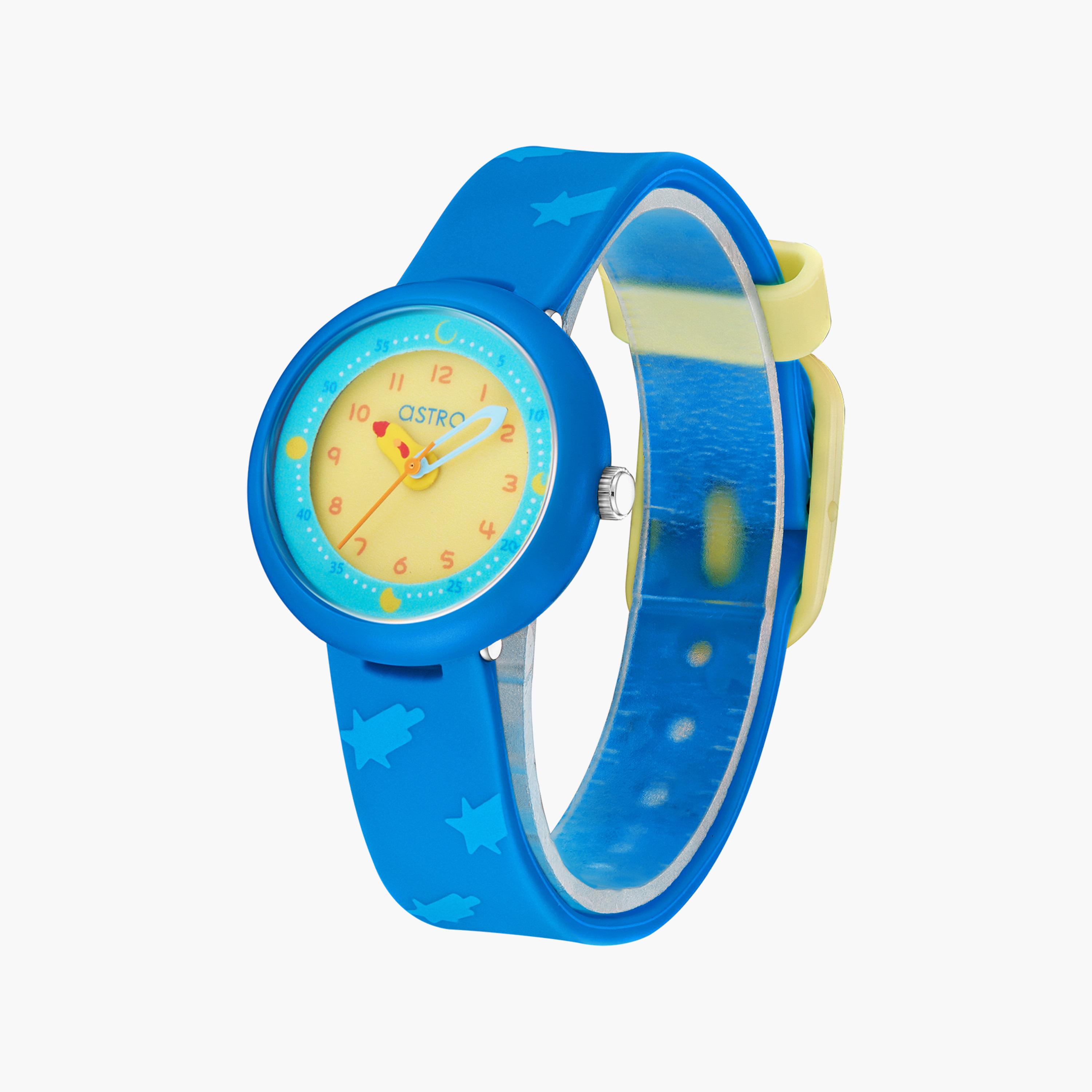 ساعة أنالوج للأطفال بسوار سيليكون بلون أزرق من أسترو | A23811-PPNY-girls-accessories-watches-image-2