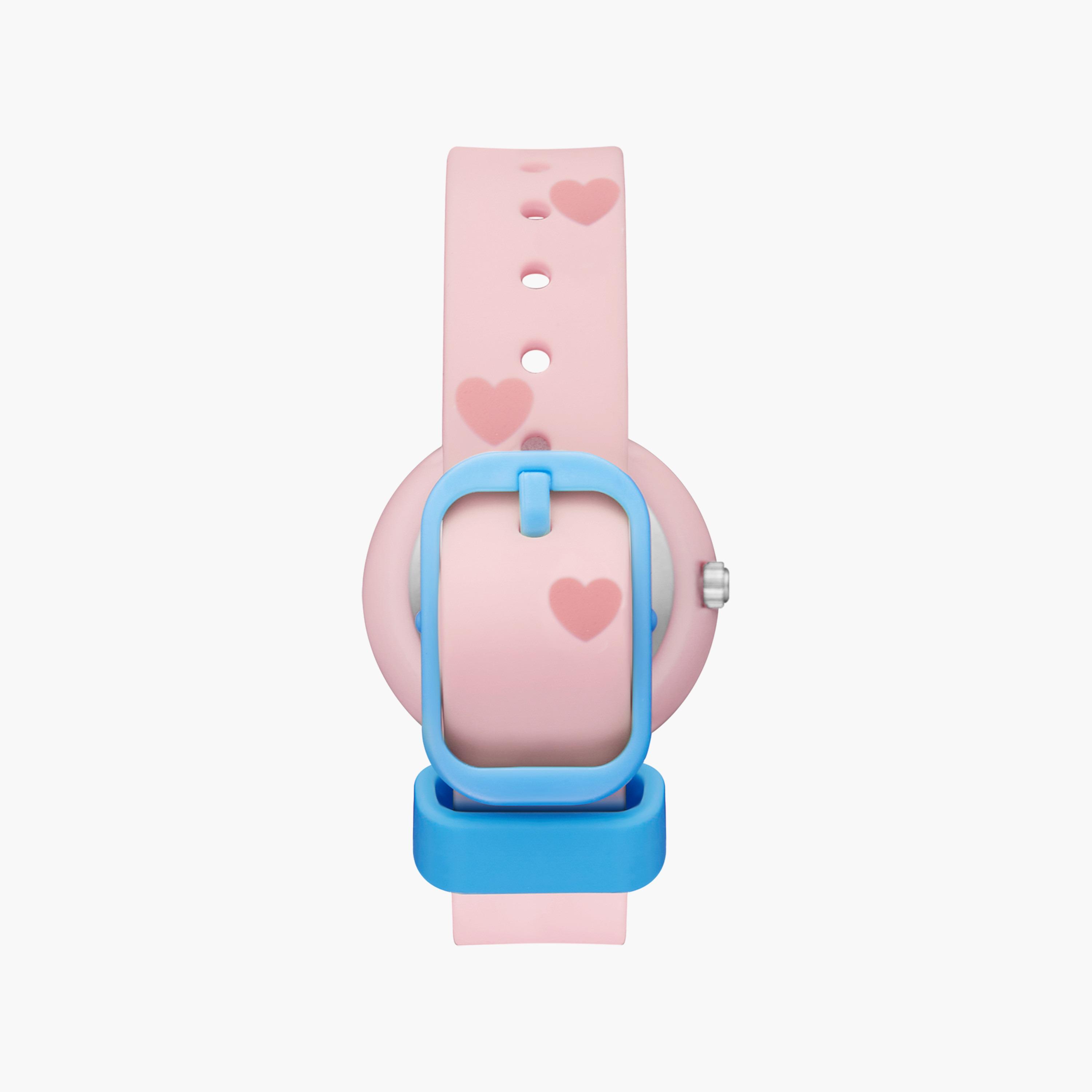ساعة أنالوج للأطفال بسوار سيليكون بلون وردي من أسترو | A23811-PPPL-girls-accessories-watches-image-3