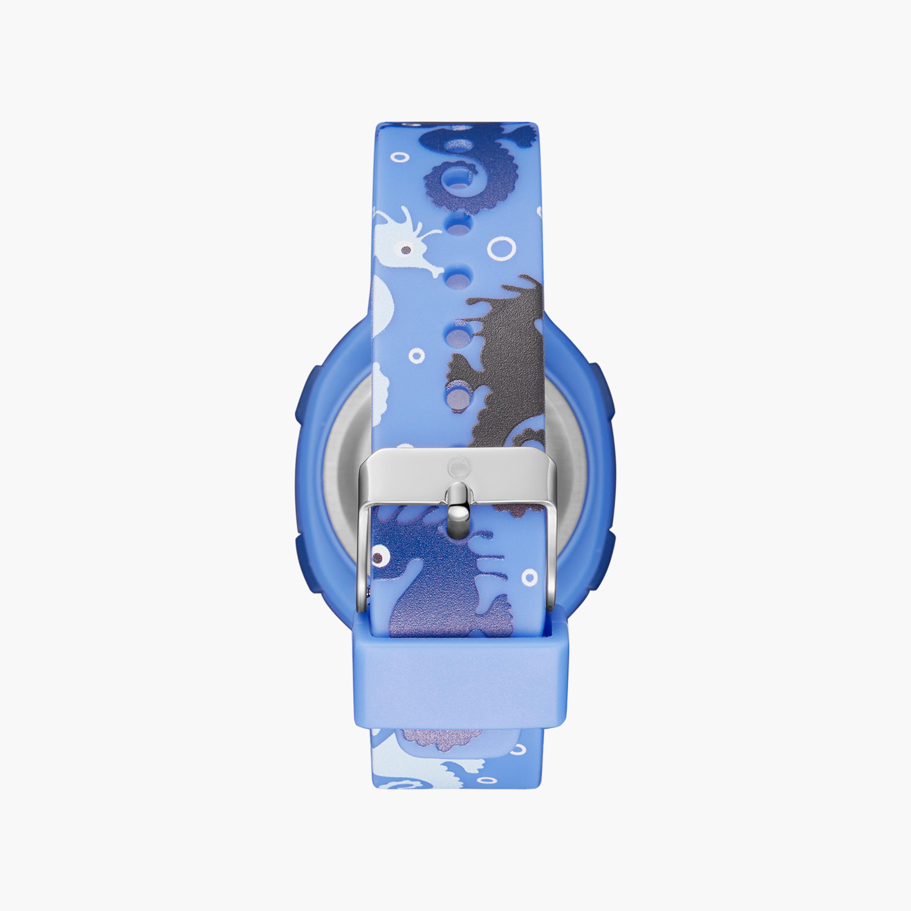 ساعة رقمية للأطفال بسوار سيليكون بلون أزرق من أسترو | A23913-PPNN-SH-girls-accessories-watches-image-3