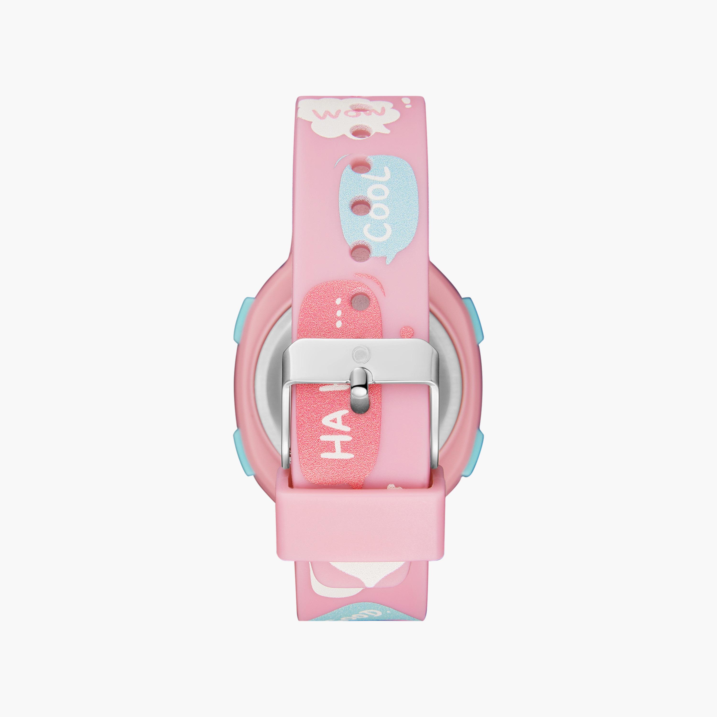 ساعة رقمية للأطفال بسوار سيليكون بلون وردي من أسترو | A23913-PPPP-girls-accessories-watches-image-3