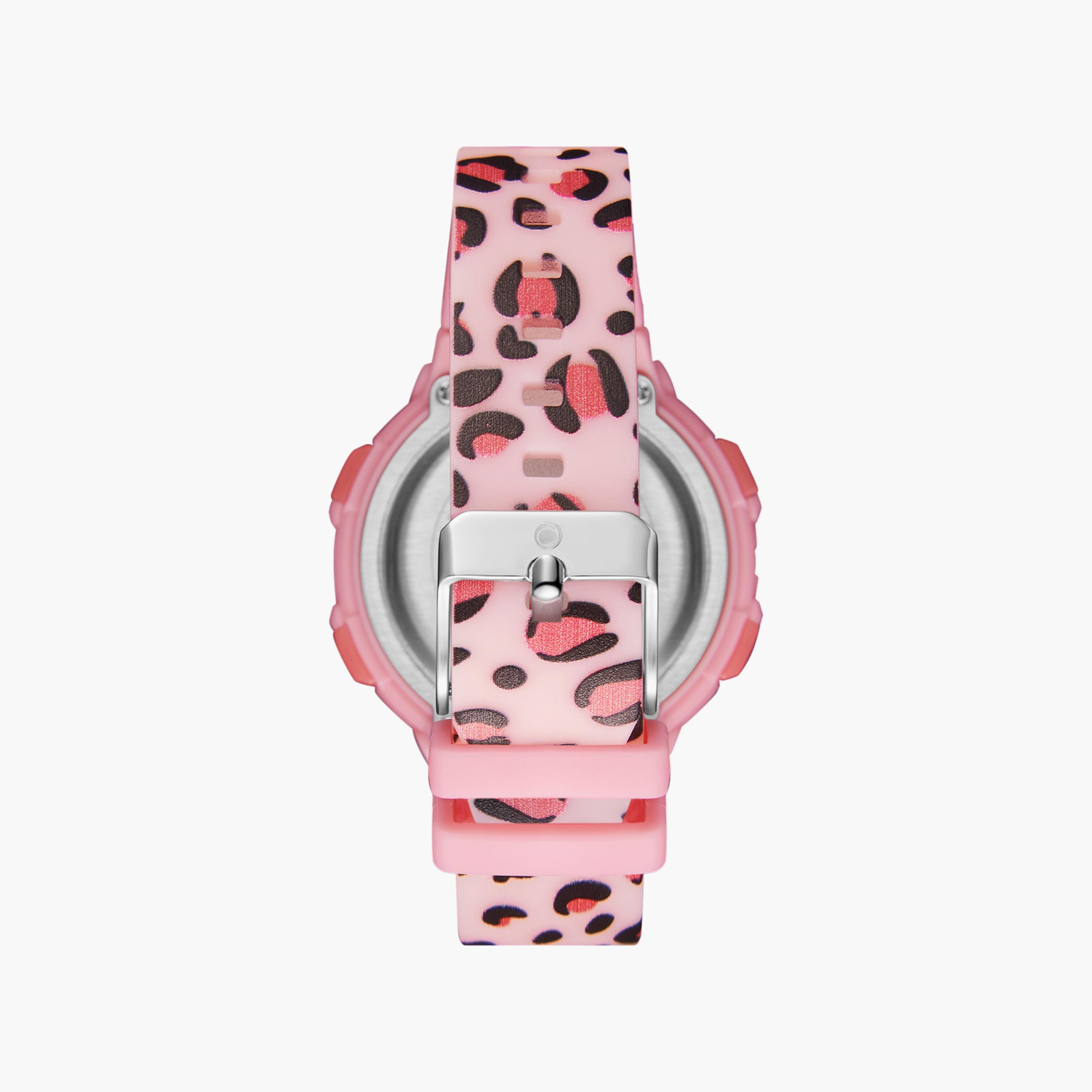 ساعة رقمية للأطفال بسوار سيليكون بلون وردي من أسترو | A23914-PPRP-LP-girls-accessories-watches-image-3