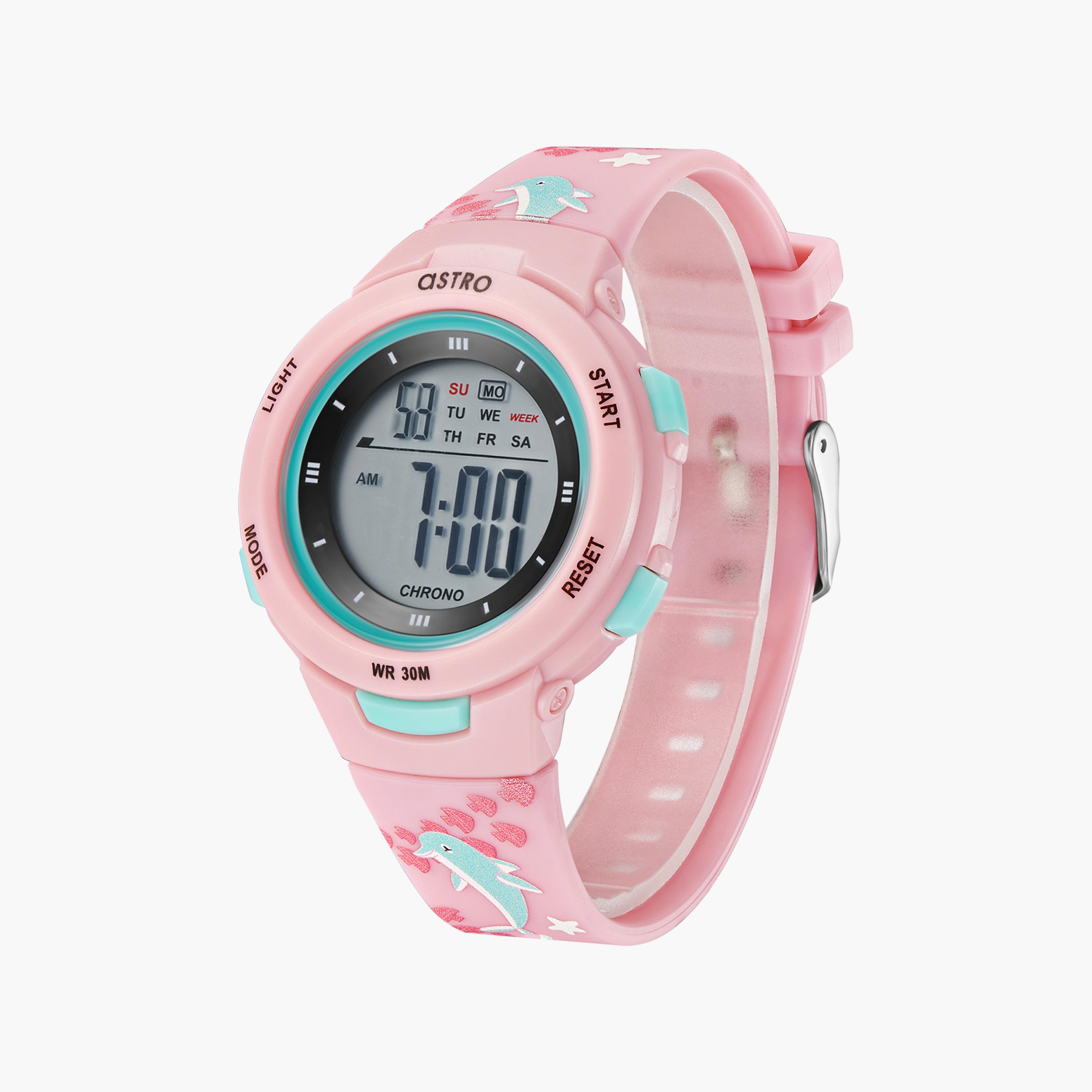 Astro Kids Pink Digital Silicone Strap Watch | A23914-PPPP-DO-girls-accessories-watches-image-2