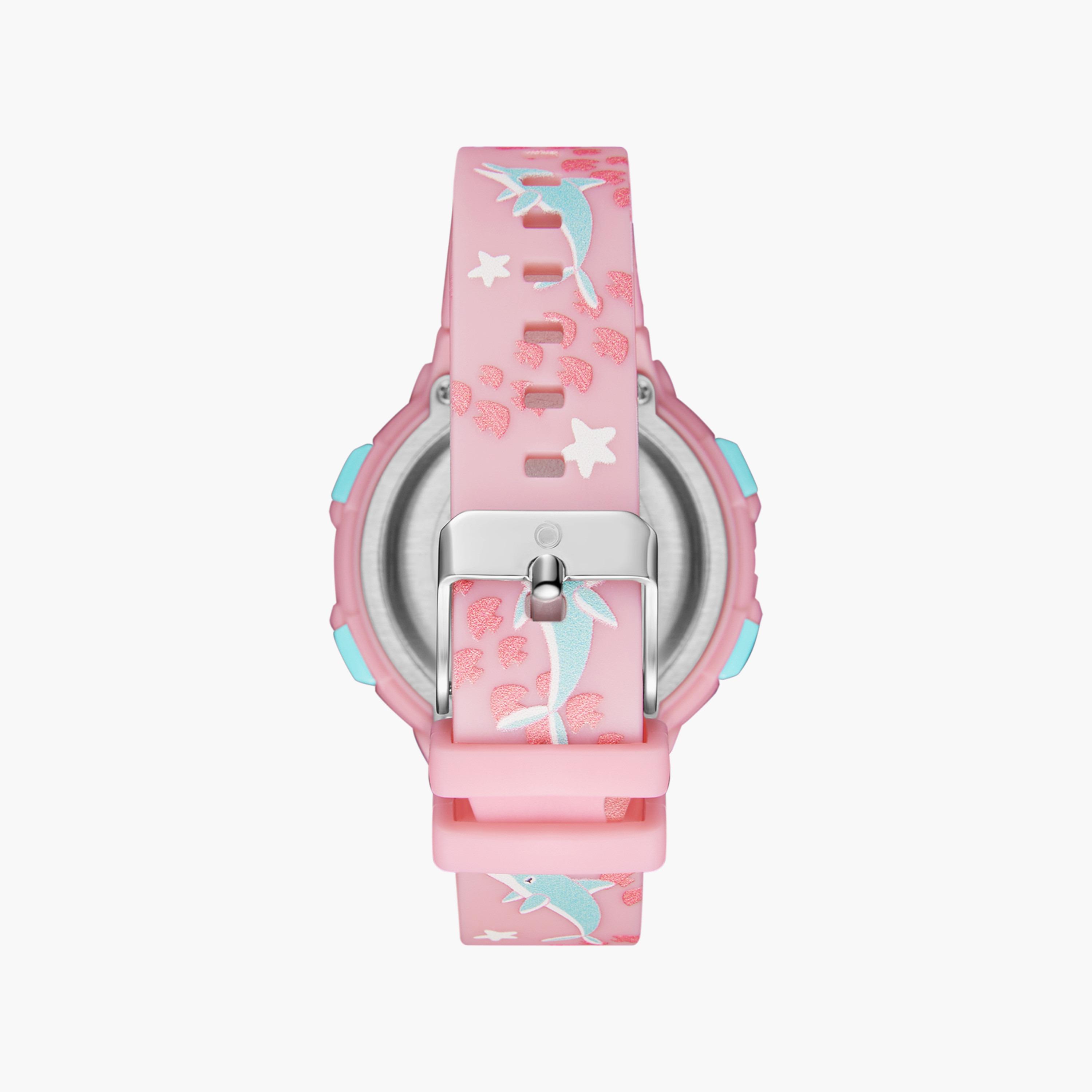 ساعة رقمية للأطفال بسوار سيليكون بلون وردي من أسترو | A23914-PPPP-DO-girls-accessories-watches-image-3