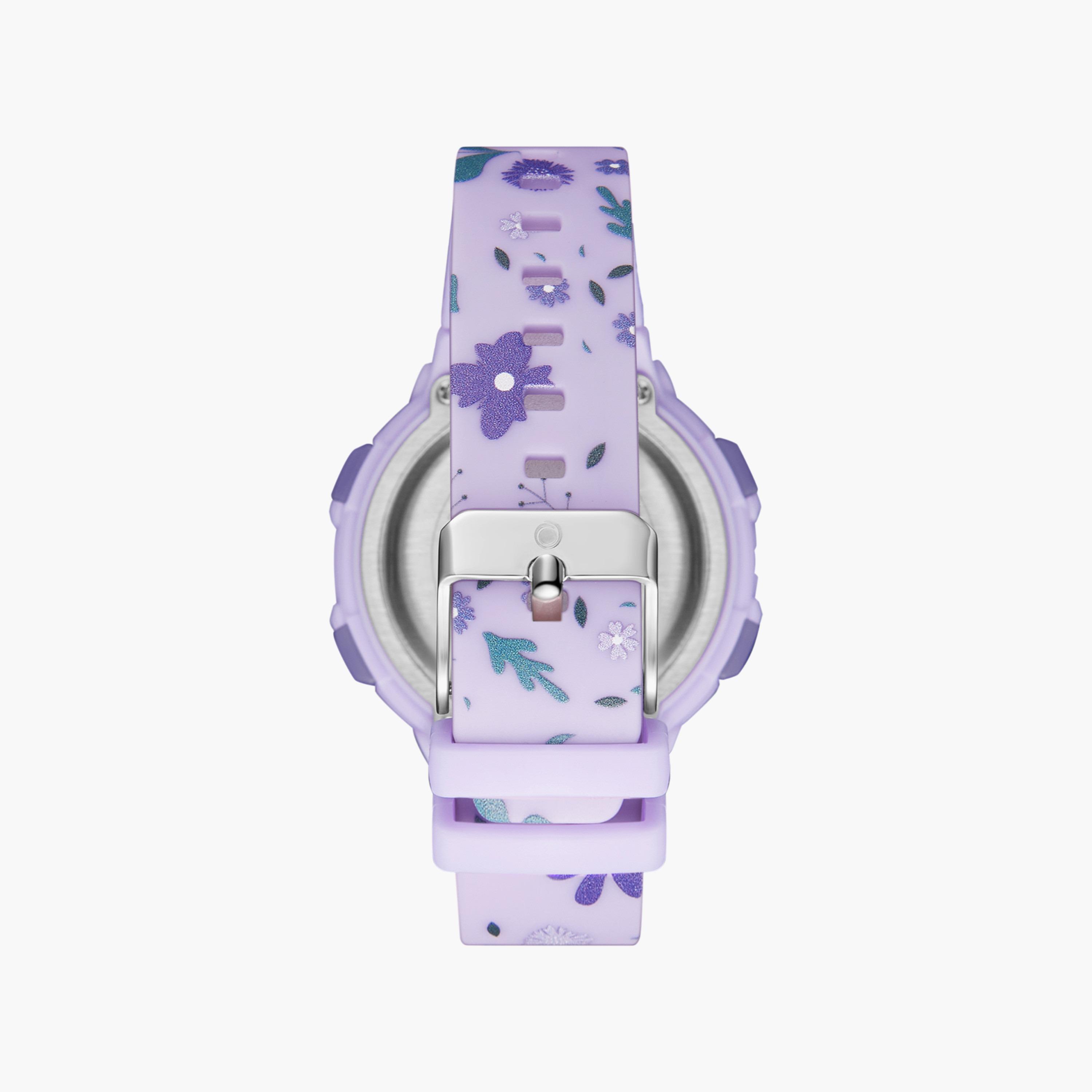 ساعة رقمية للأطفال بسوار سيليكون بلون أرجواني من أسترو | A23914-PPVV-FL-girls-accessories-watches-image-3