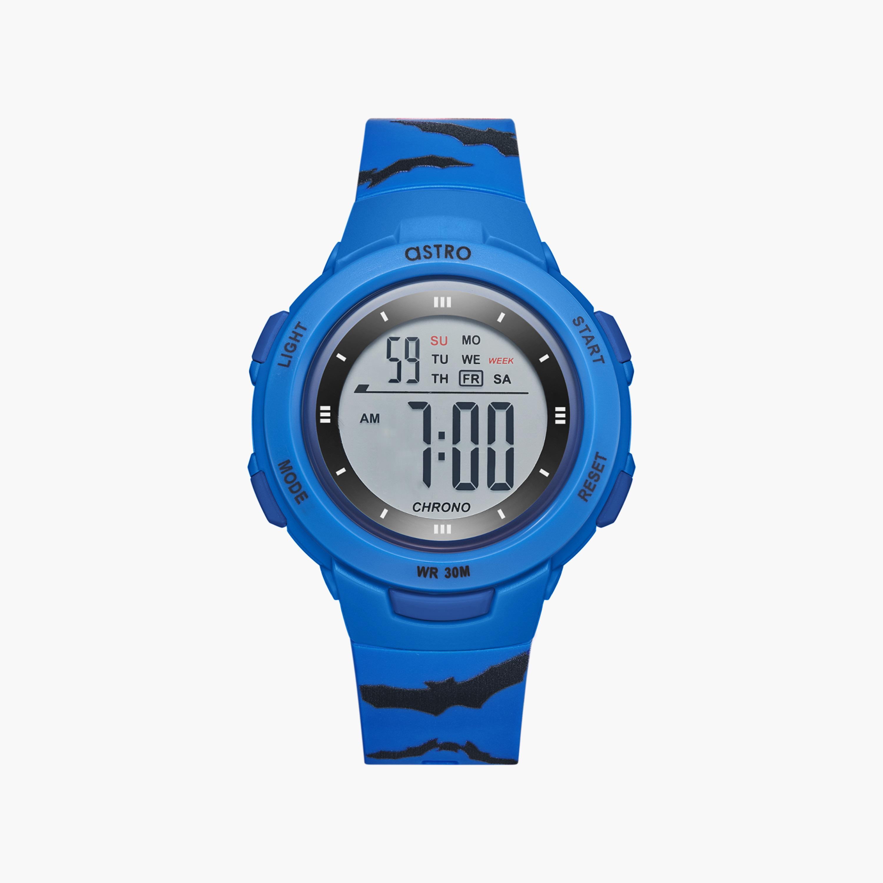 ساعة رقمية للأطفال بسوار سيليكون بلون أزرق من أسترو | A23914-PPLL-BT-girls-accessories-watches-image-1