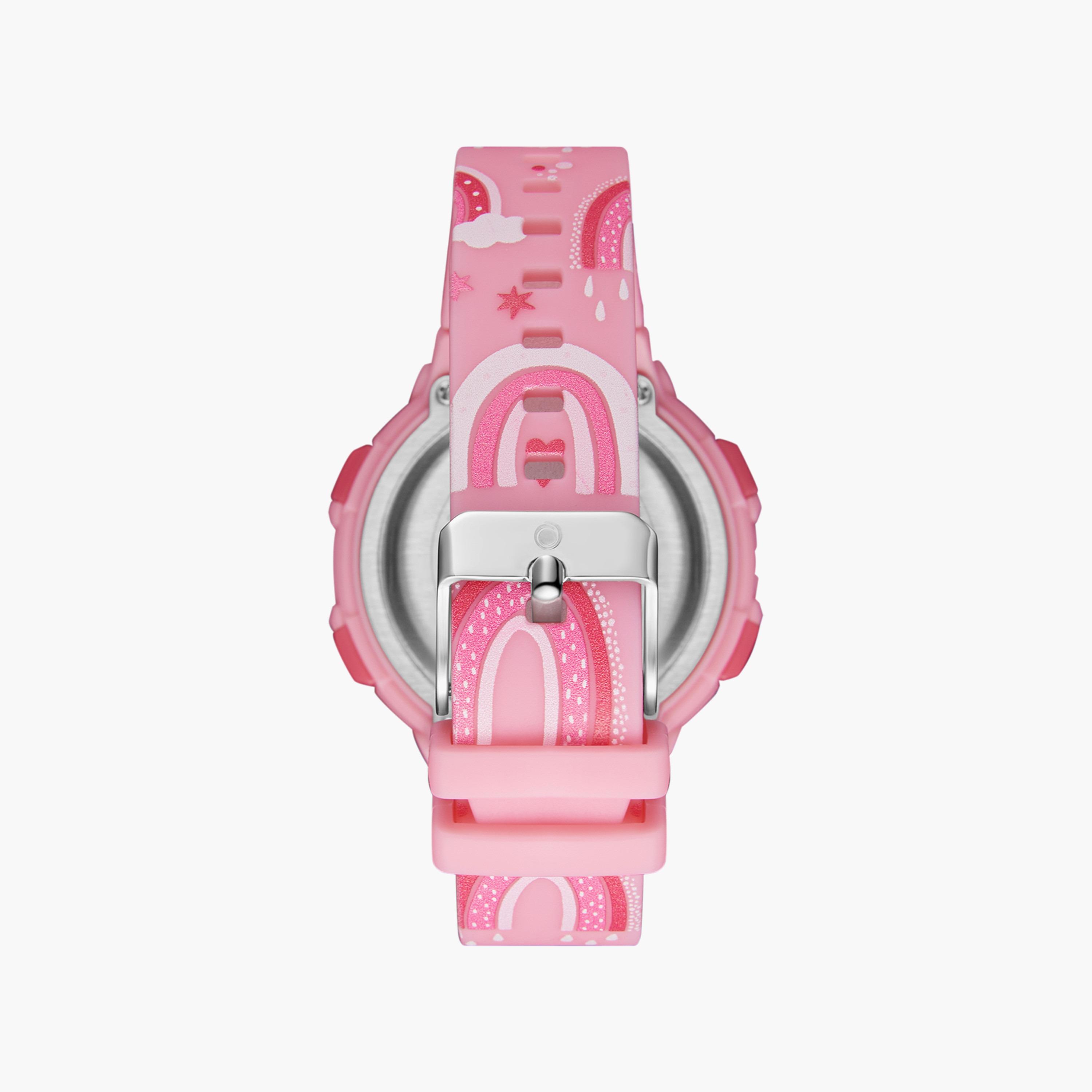 ساعة رقمية للأطفال بسوار سيليكون بلون وردي من أسترو | A23914-PPPP-girls-accessories-watches-image-3
