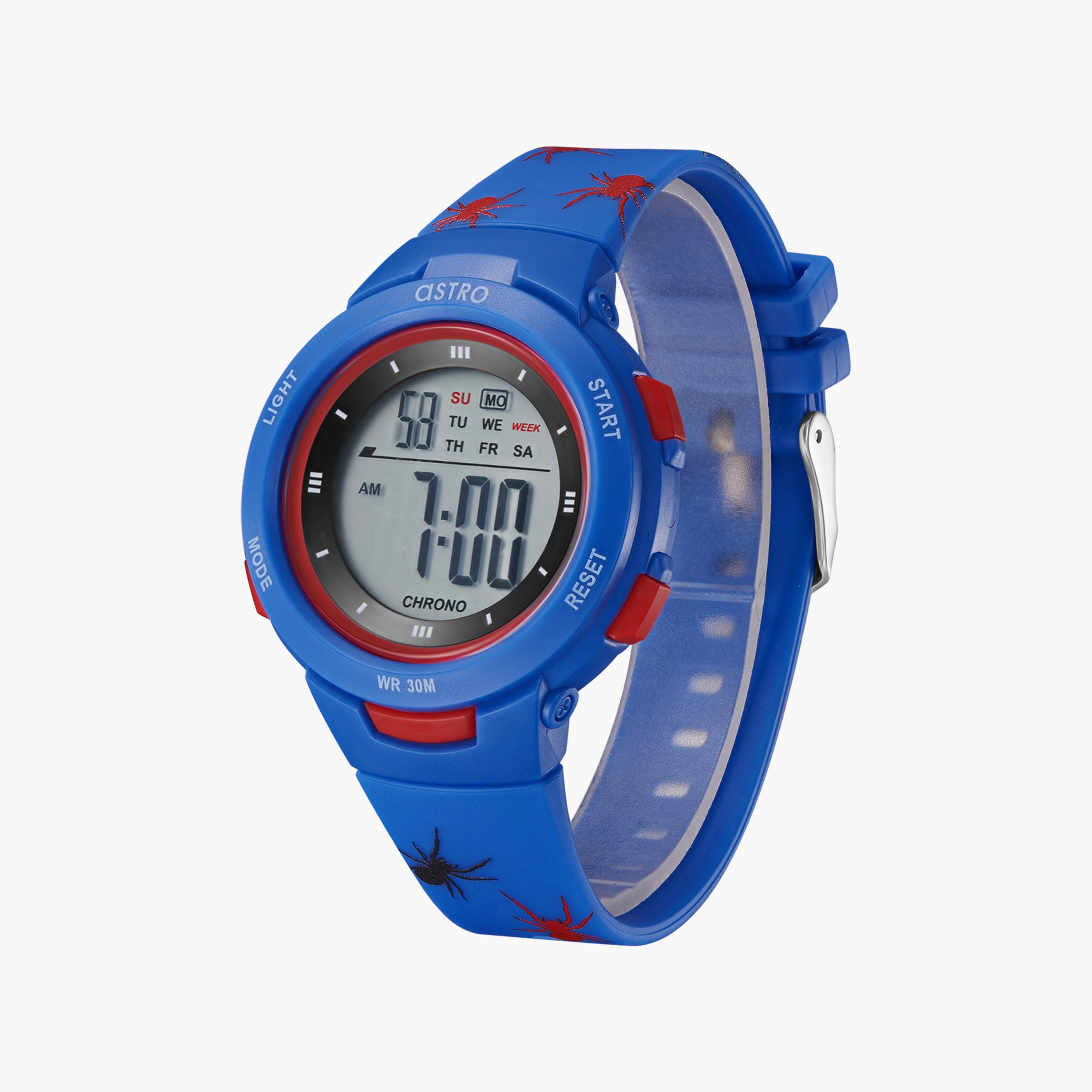 ساعة رقمية للأطفال بسوار سيليكون بلون أزرق من أسترو | A23914-PPNN-SR-girls-accessories-watches-image-2