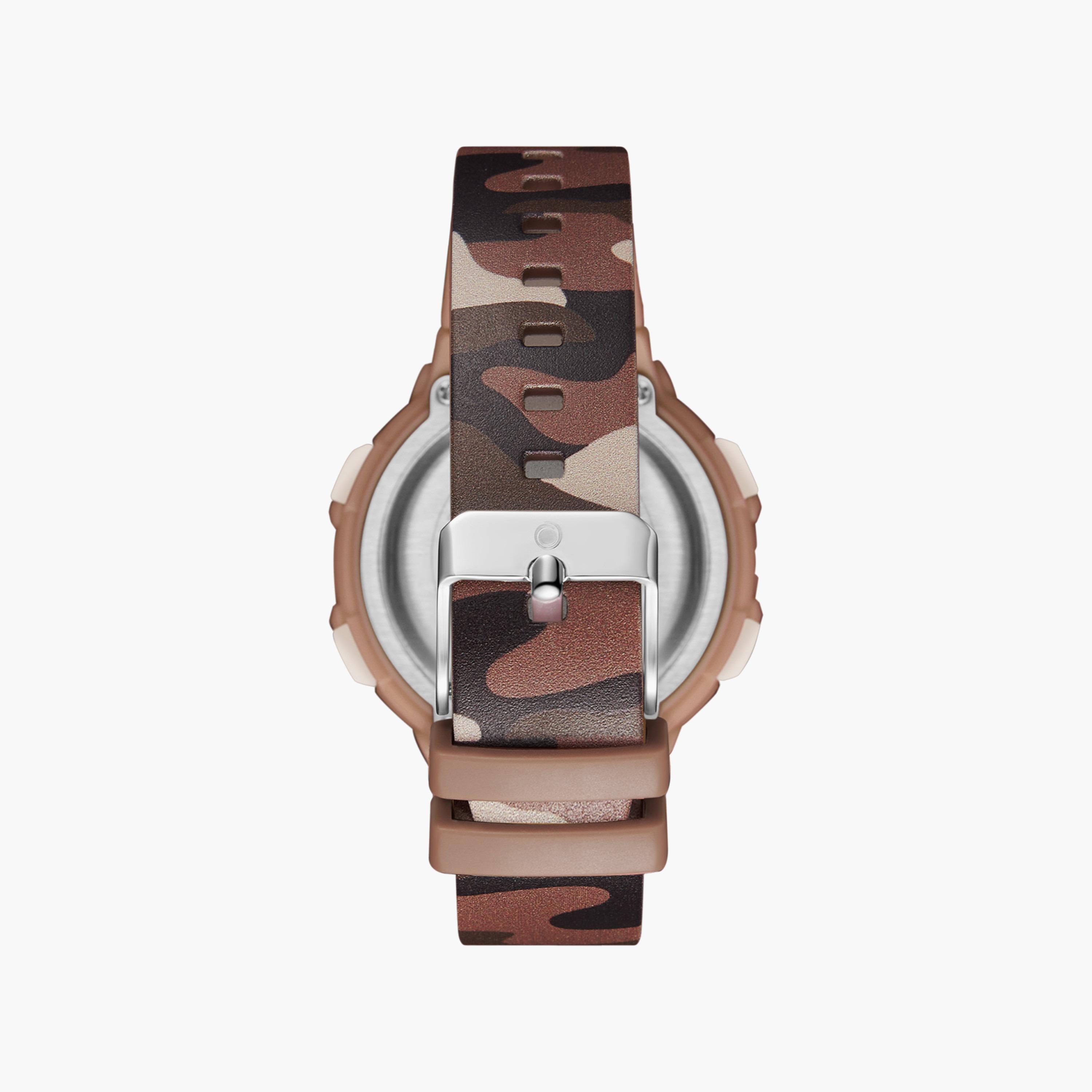 ساعة رقمية للأطفال بسوار سيليكون بلون بني من أسترو | A23915-PPEE-girls-accessories-watches-image-3