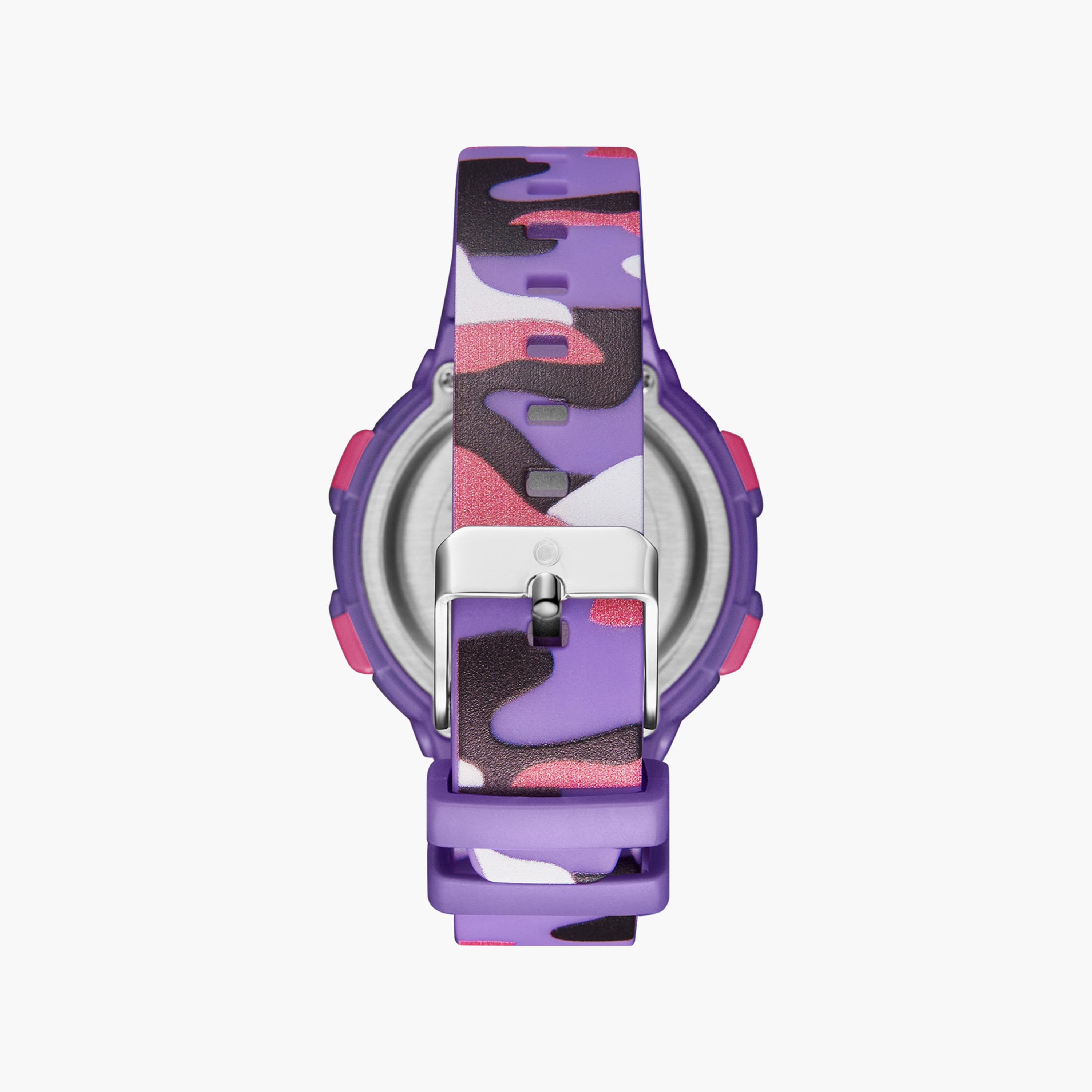 ساعة رقمية للأطفال بسوار سيليكون بلون أرجواني من أسترو | A23915-PPVV-girls-accessories-watches-image-3