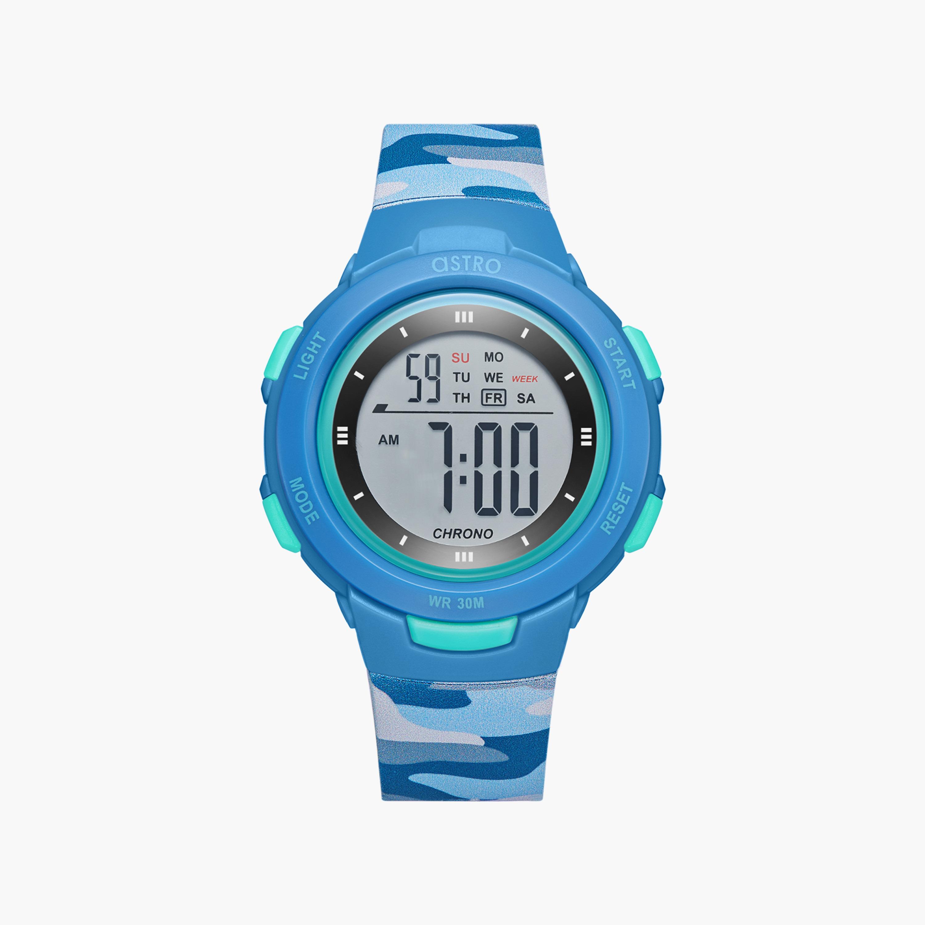 Astro Kids Blue Digital Silicone Strap Watch | A23915-PPLL-girls-accessories-watches-image-1