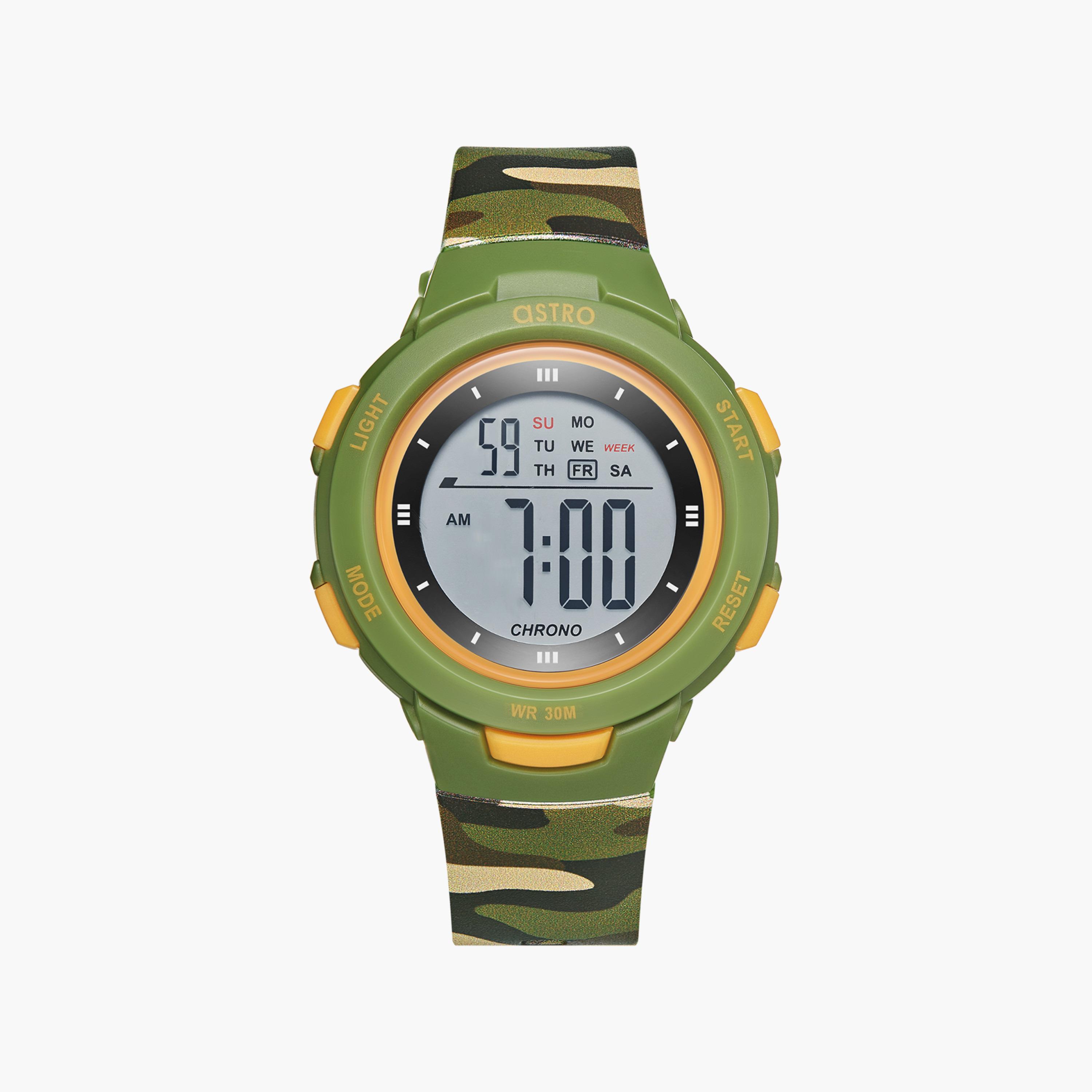 ساعة رقمية للأطفال بسوار سيليكون بلون اخضر من أسترو | A23915-PPHH-girls-accessories-watches-image-1